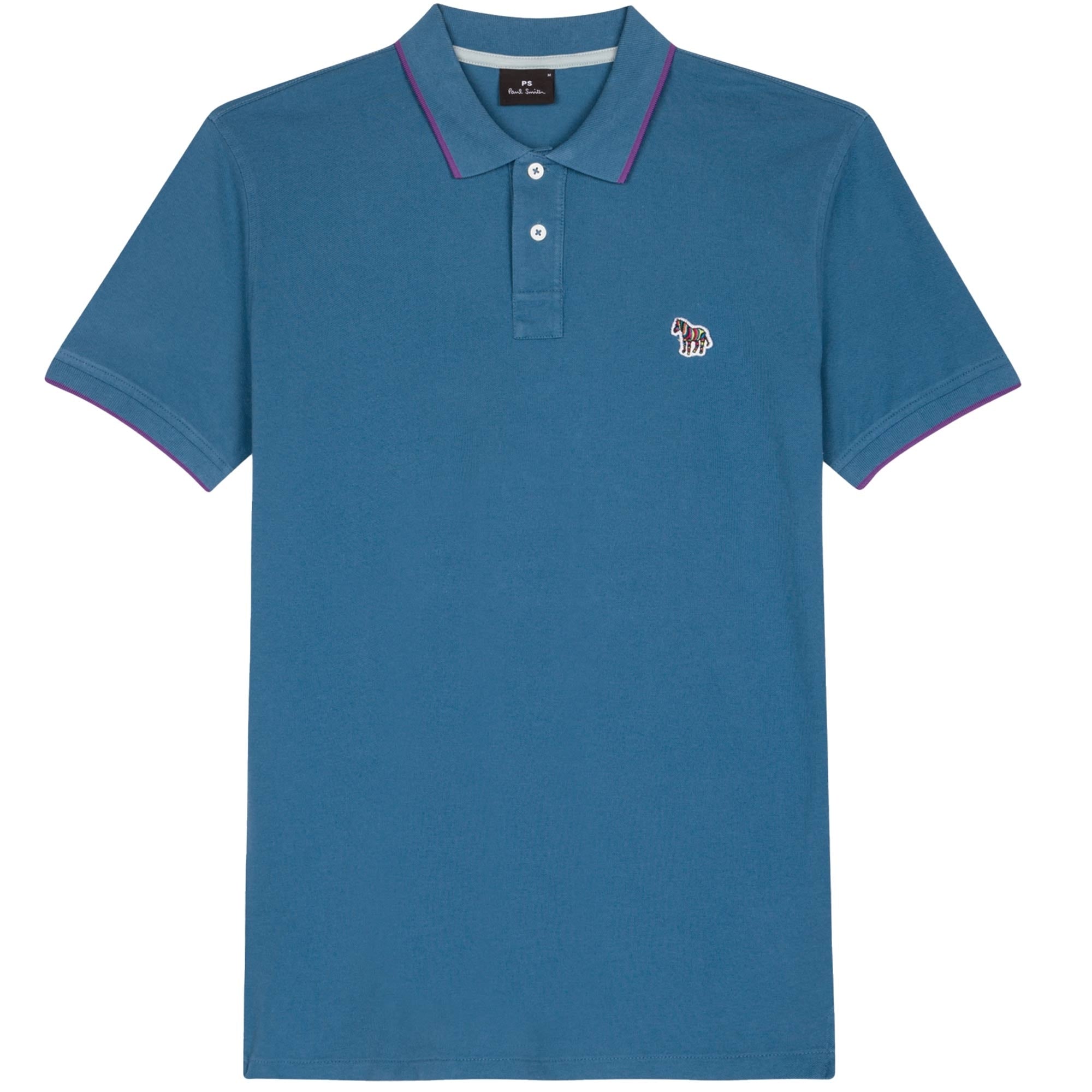 Paul Smith Slim-Fit Zebra Logo Polo Shirt - Petrol Blue