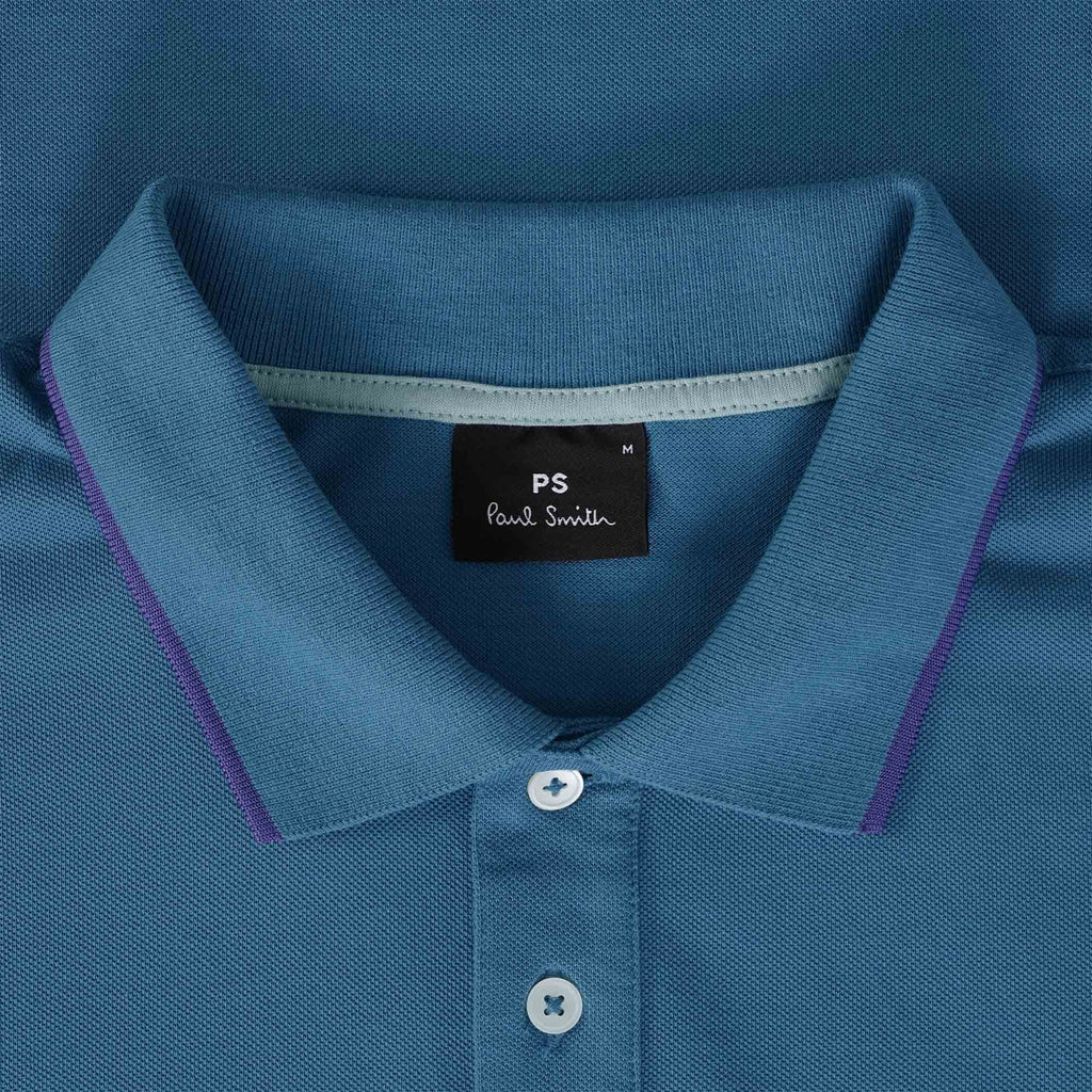 Paul Smith Slim-Fit Zebra Logo Polo Shirt - Petrol Blue
