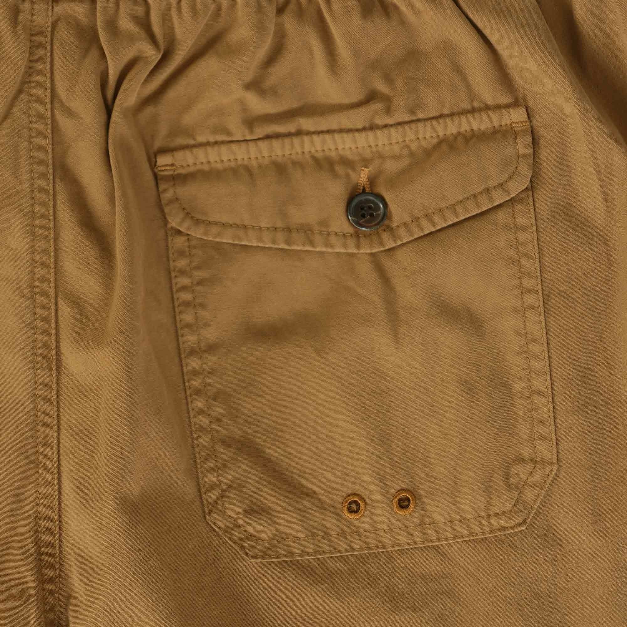 Universal Works Canvas Beach Shorts - Cumin