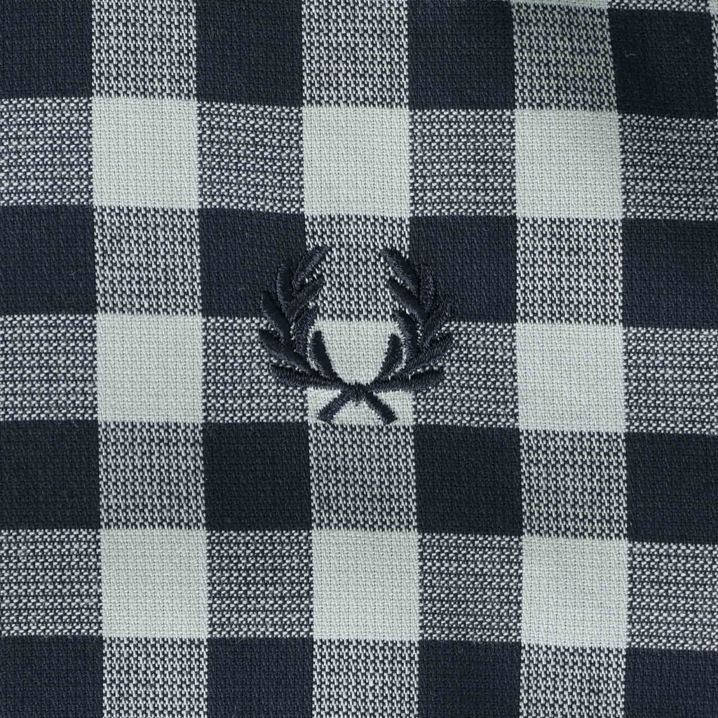Fred Perry Gingham Revere Collar Shirt - Navy