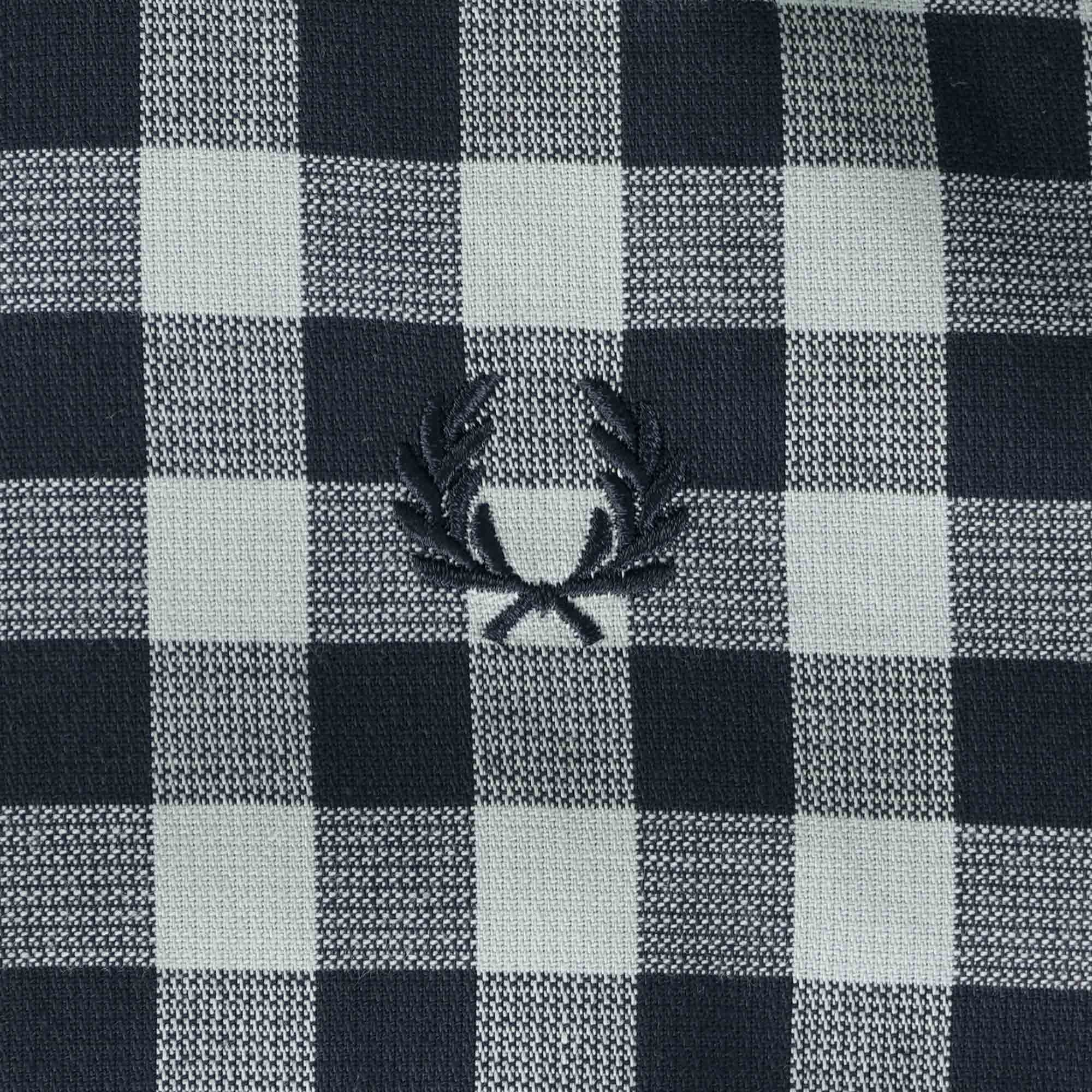 Fred Perry Gingham Revere Collar Shirt - Navy