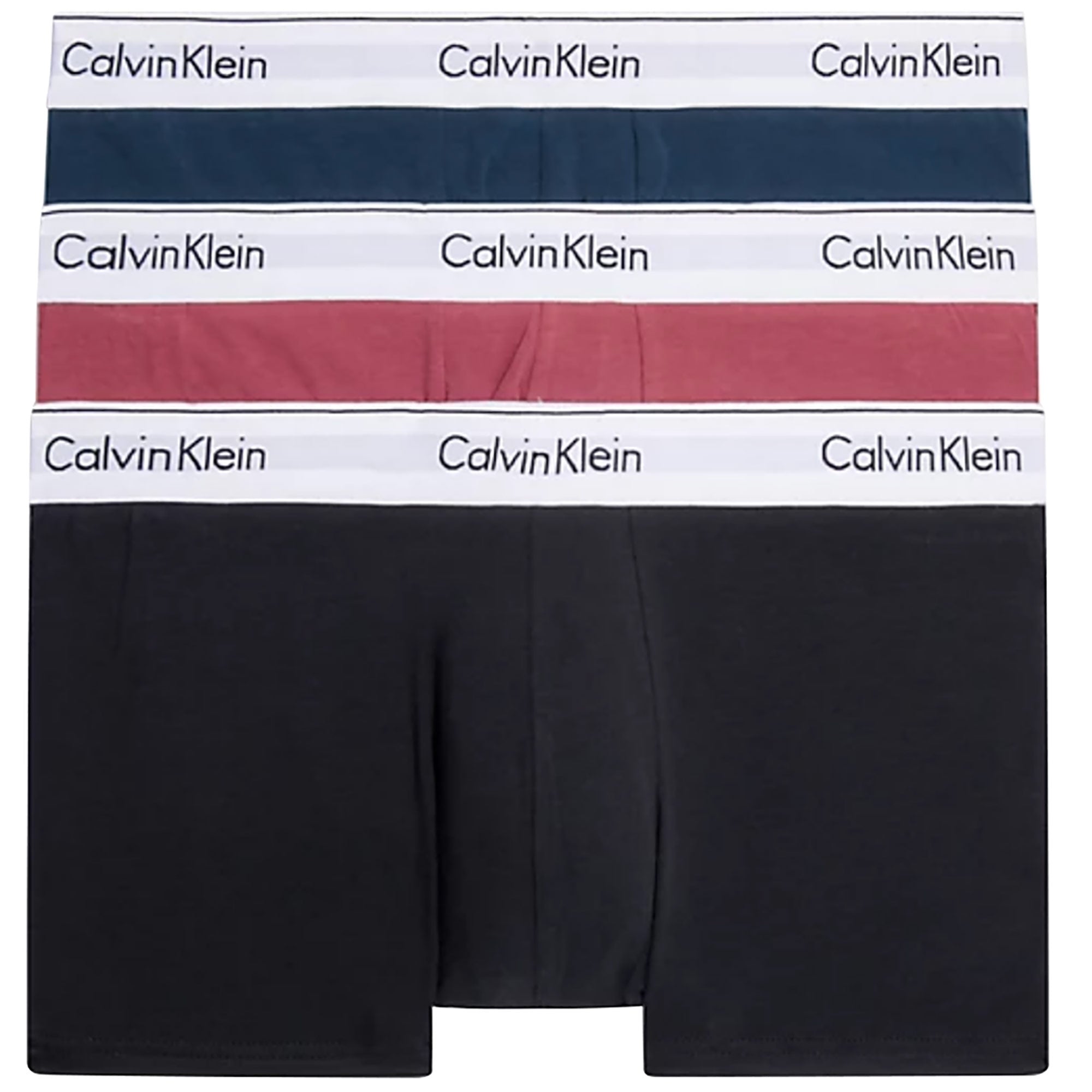 Calvin Klein 3 Pack Trunks - Navy/Red/Black