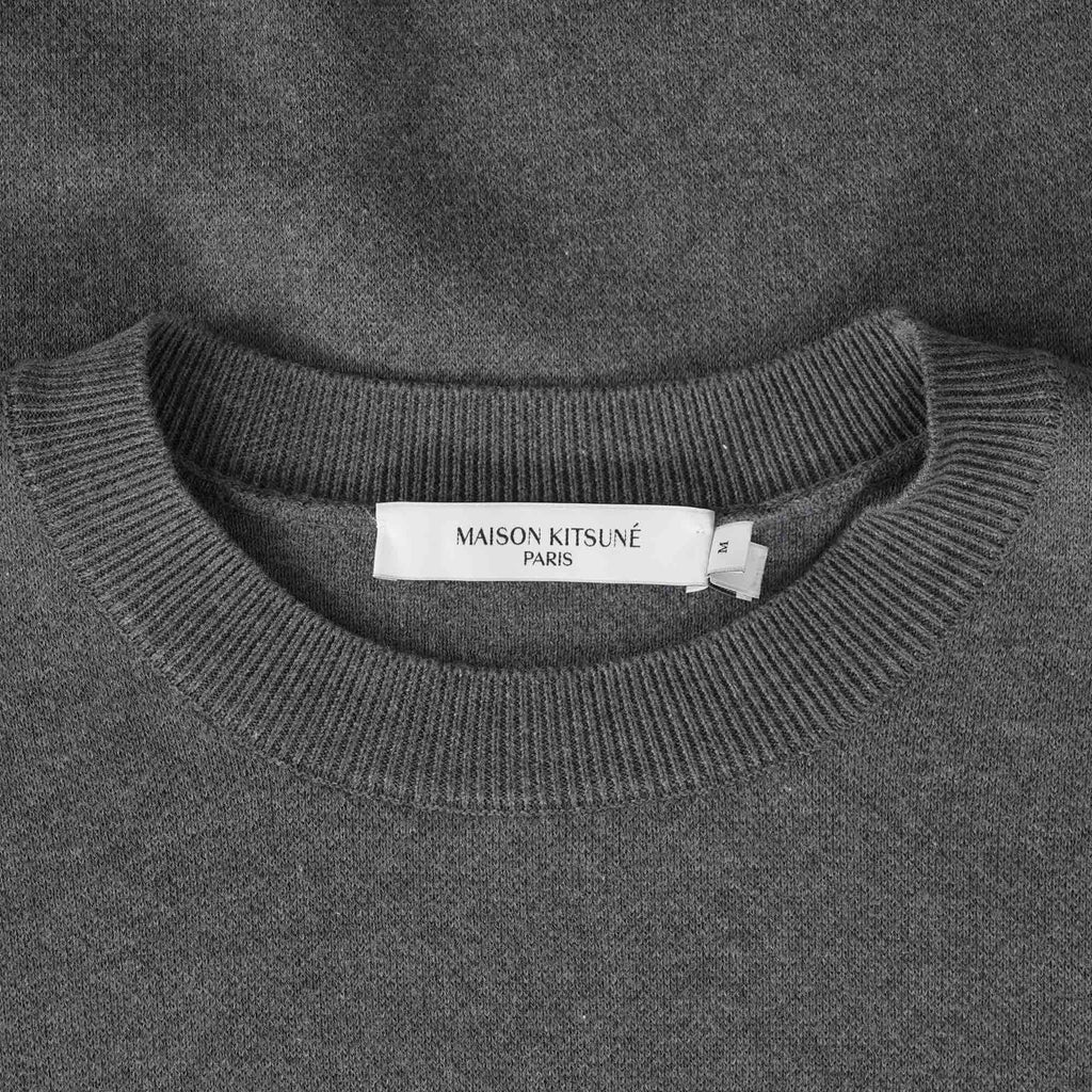 Maison Kitsune Mini Fox Head Intarsia Comfort Jumper - Dark Grey