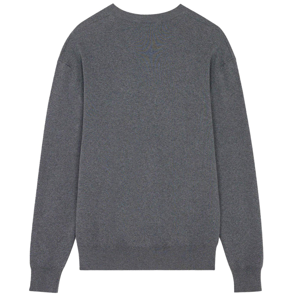 Maison Kitsune Mini Fox Head Intarsia Comfort Jumper - Dark Grey