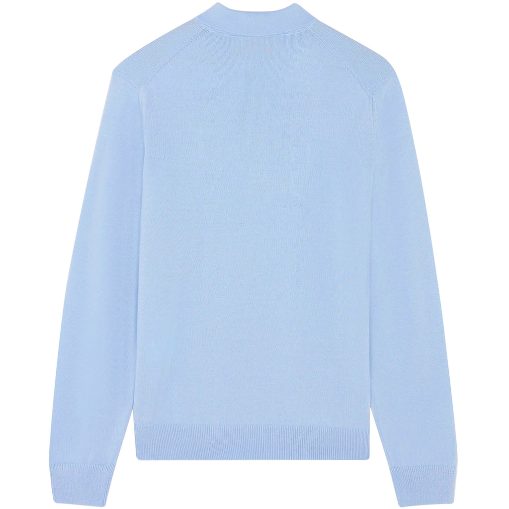 Maison Kitsune Dressed Fox Patch Regular Polo Jumper - Pale Blue