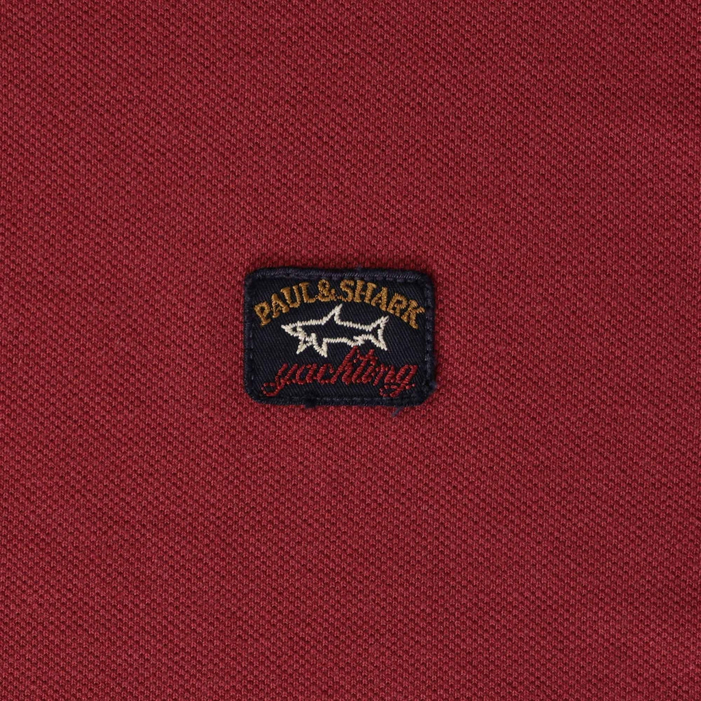 Paul and Shark Logo Polo Shirt - Burgundy