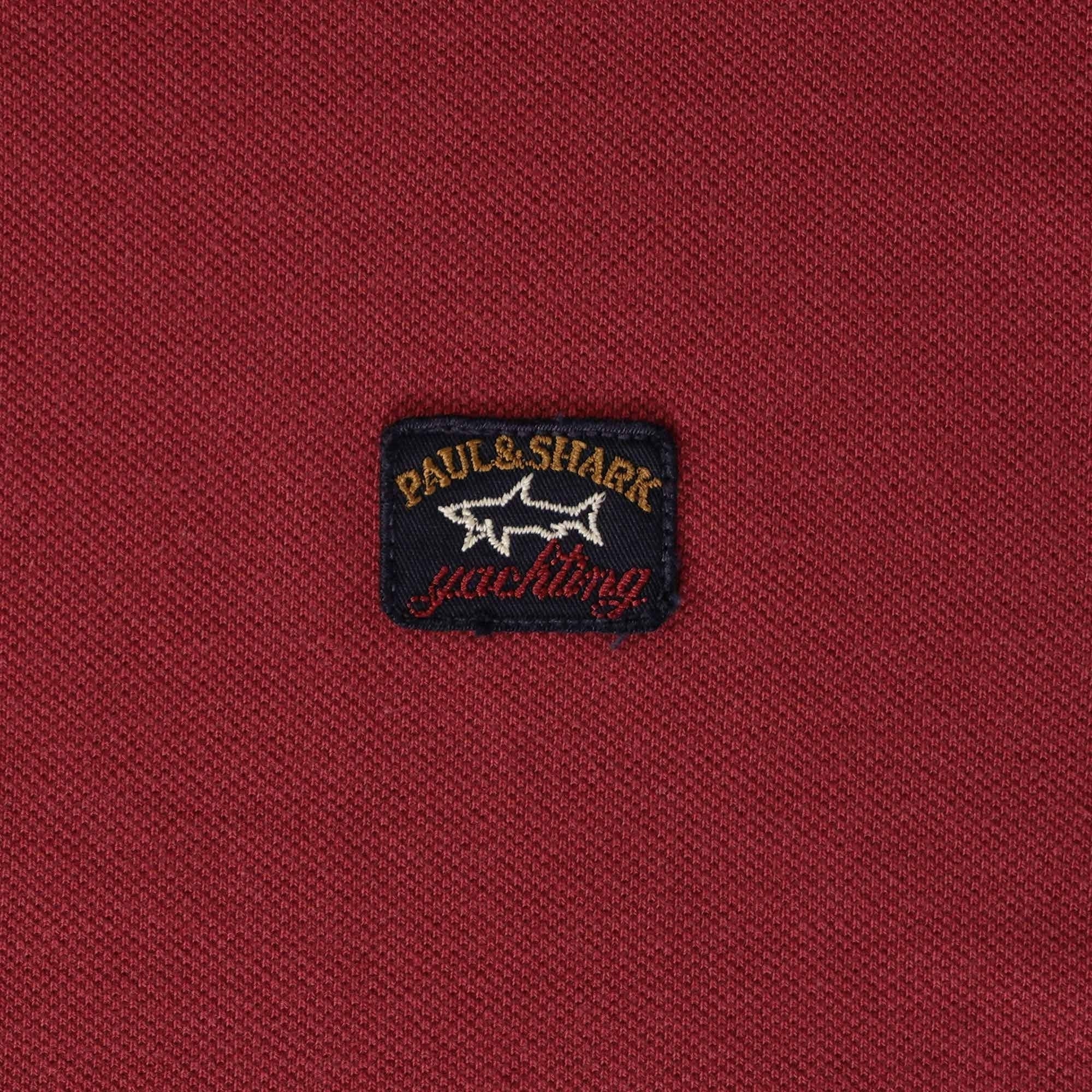 Paul and Shark Logo Polo Shirt - Burgundy