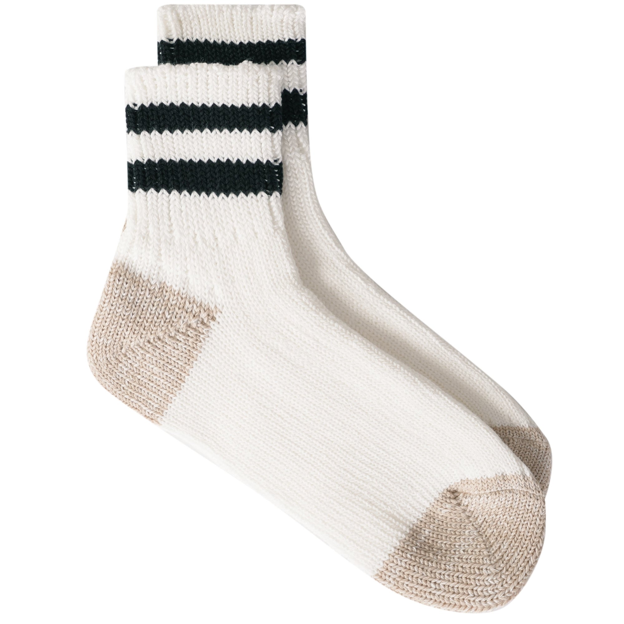 RoToTo Socks Old School Ribbed Ankle Sock - Black