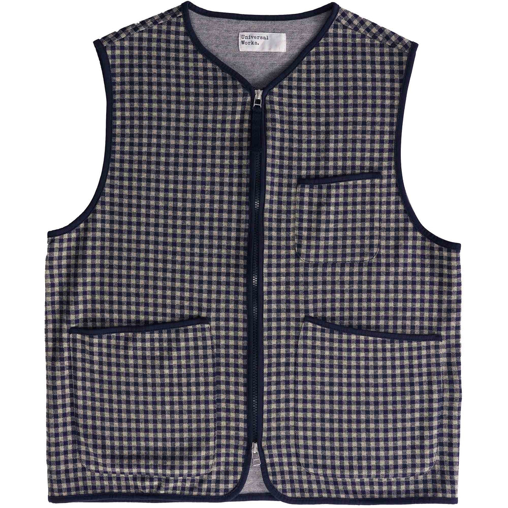 Universal Works Zip Liner Gilet - Navy