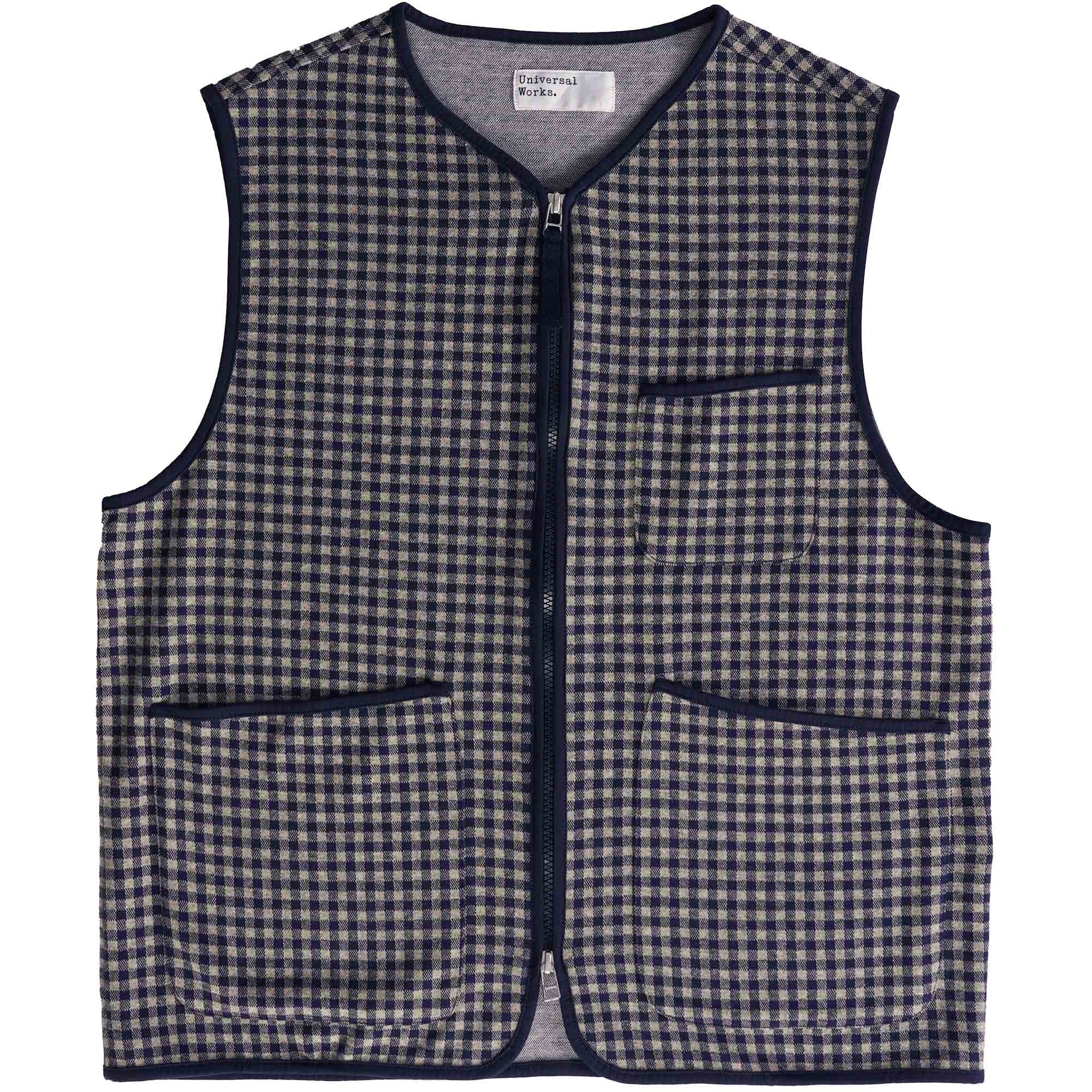 Universal Works Zip Liner Gilet - Navy