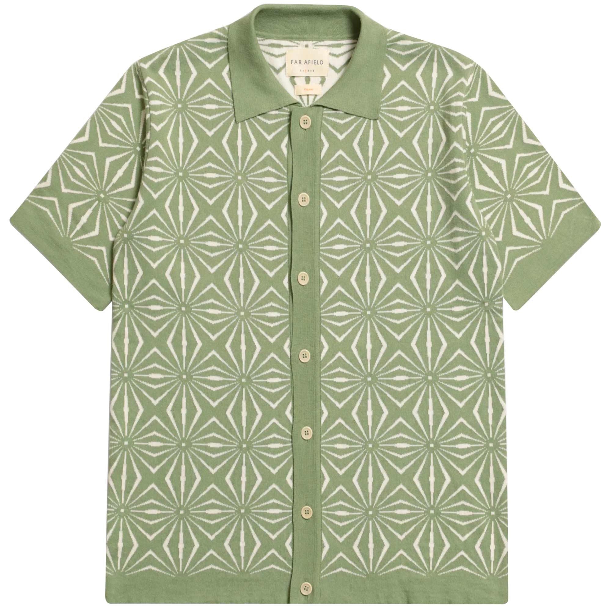 Far Afield Zigger Cardigan - Turf Green