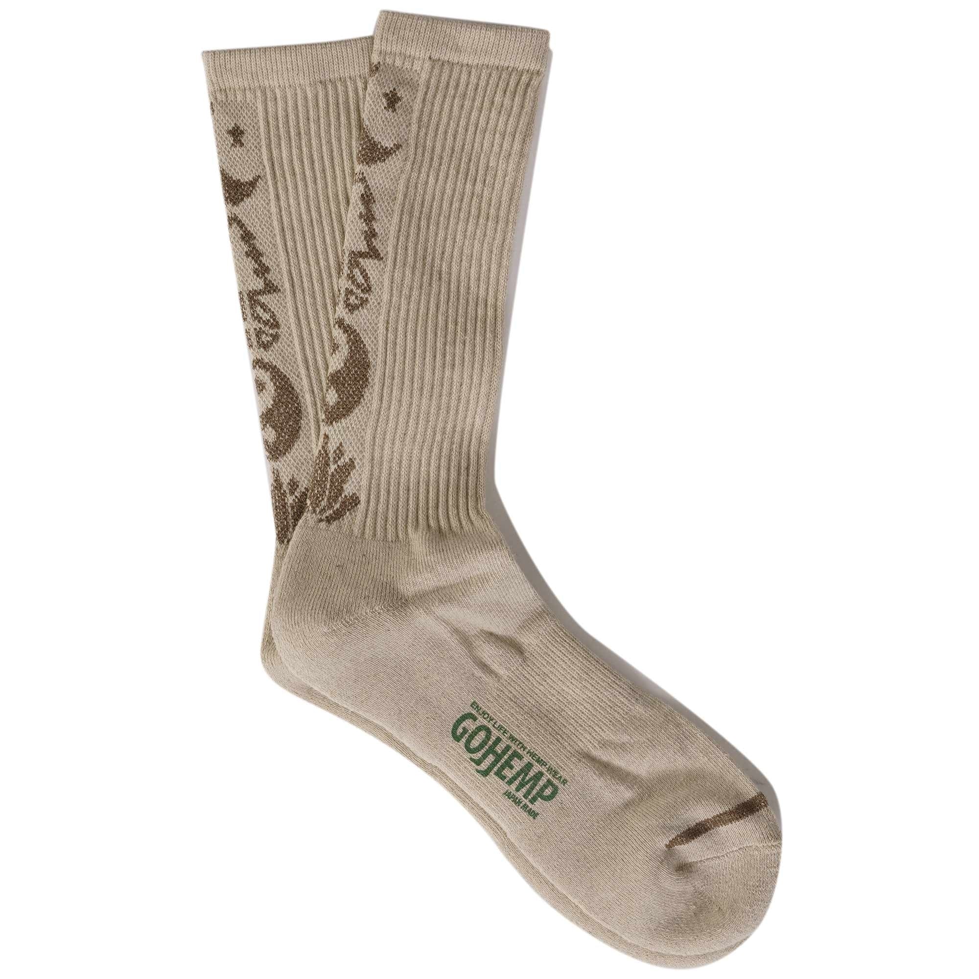 Anonymous Ism Go Hemp OC Pattern Pile Socks - Oatmeal