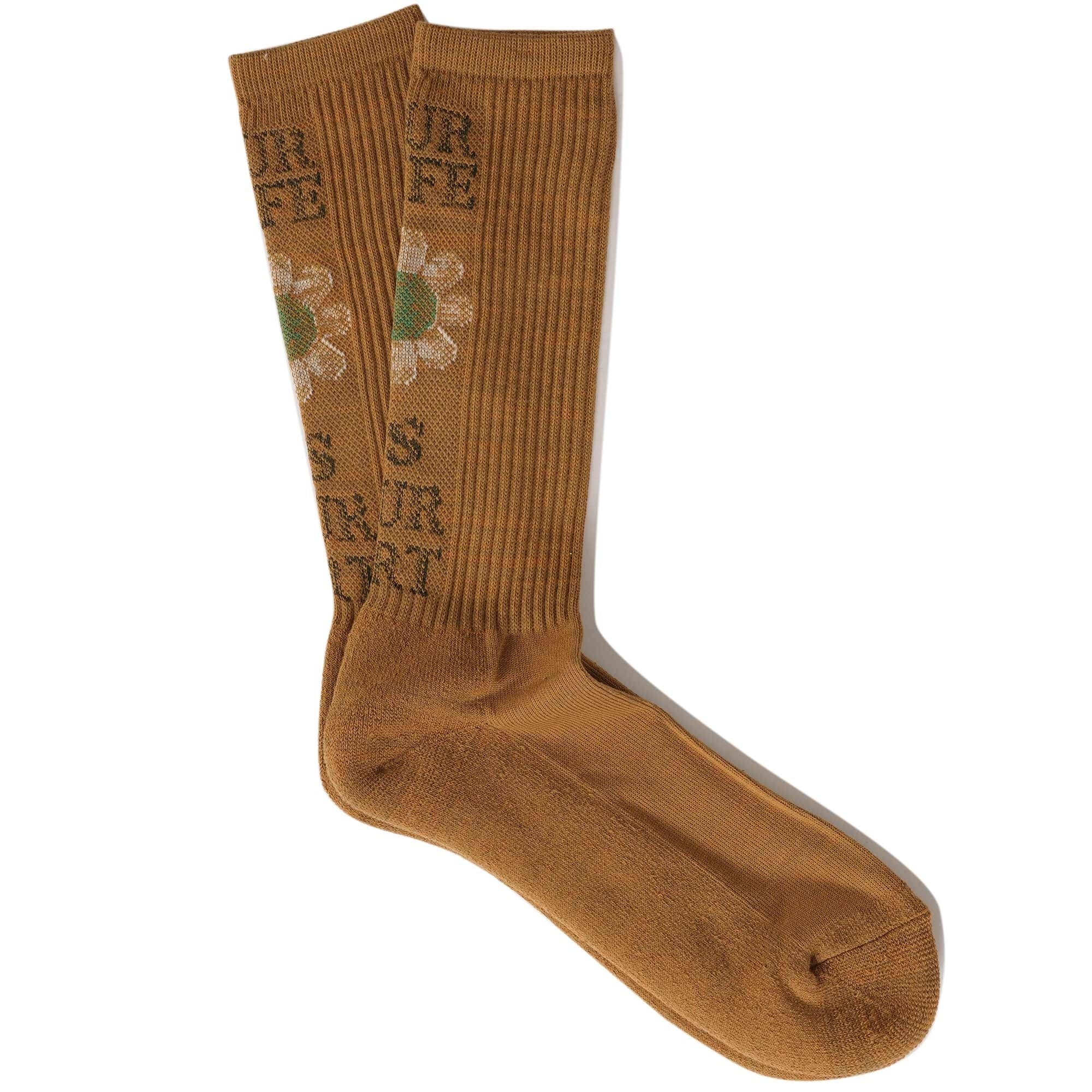 Anonymous Ism OC Pattern Pile Socks - Mustard