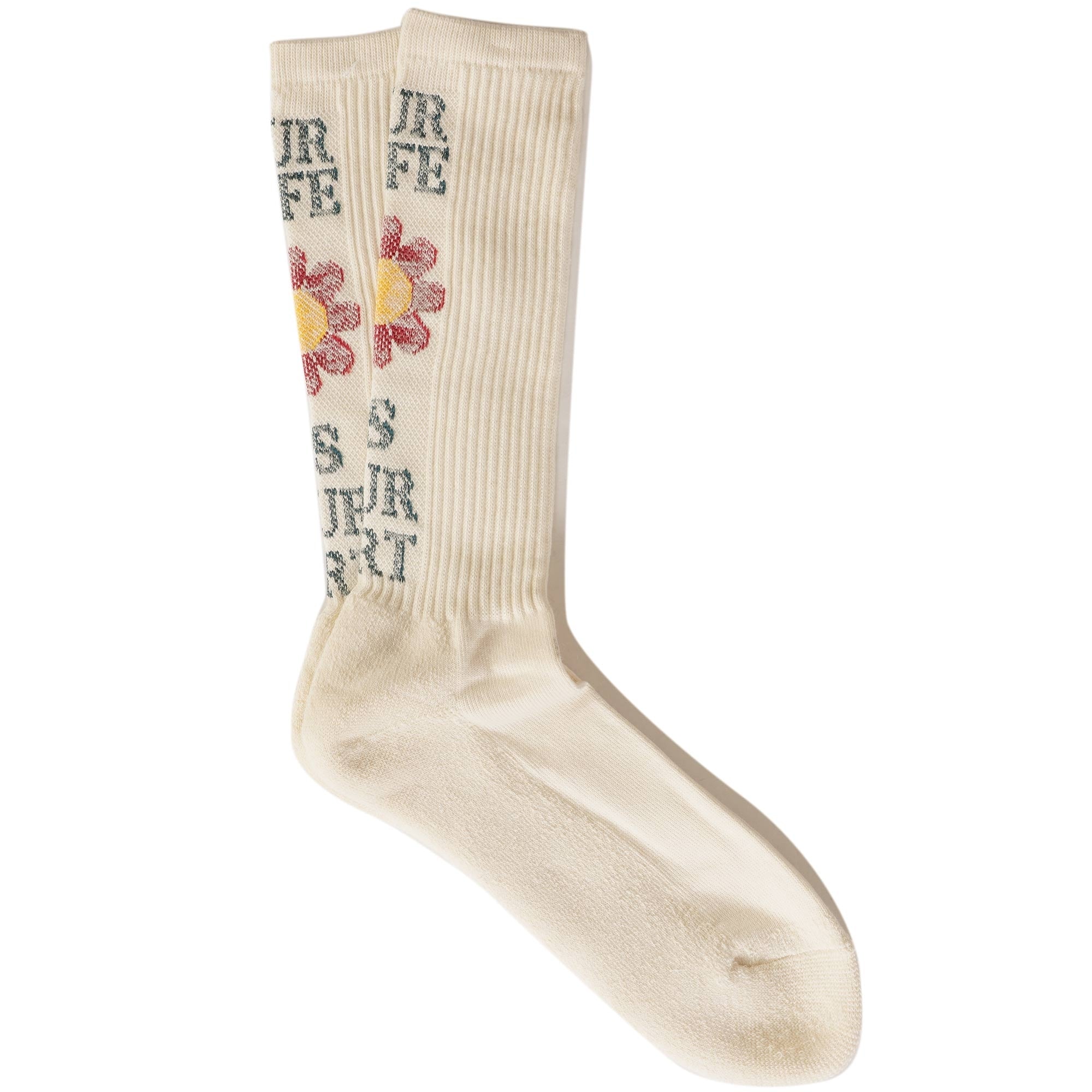 Anonymous Ism OC Pattern Pile Socks - Off White