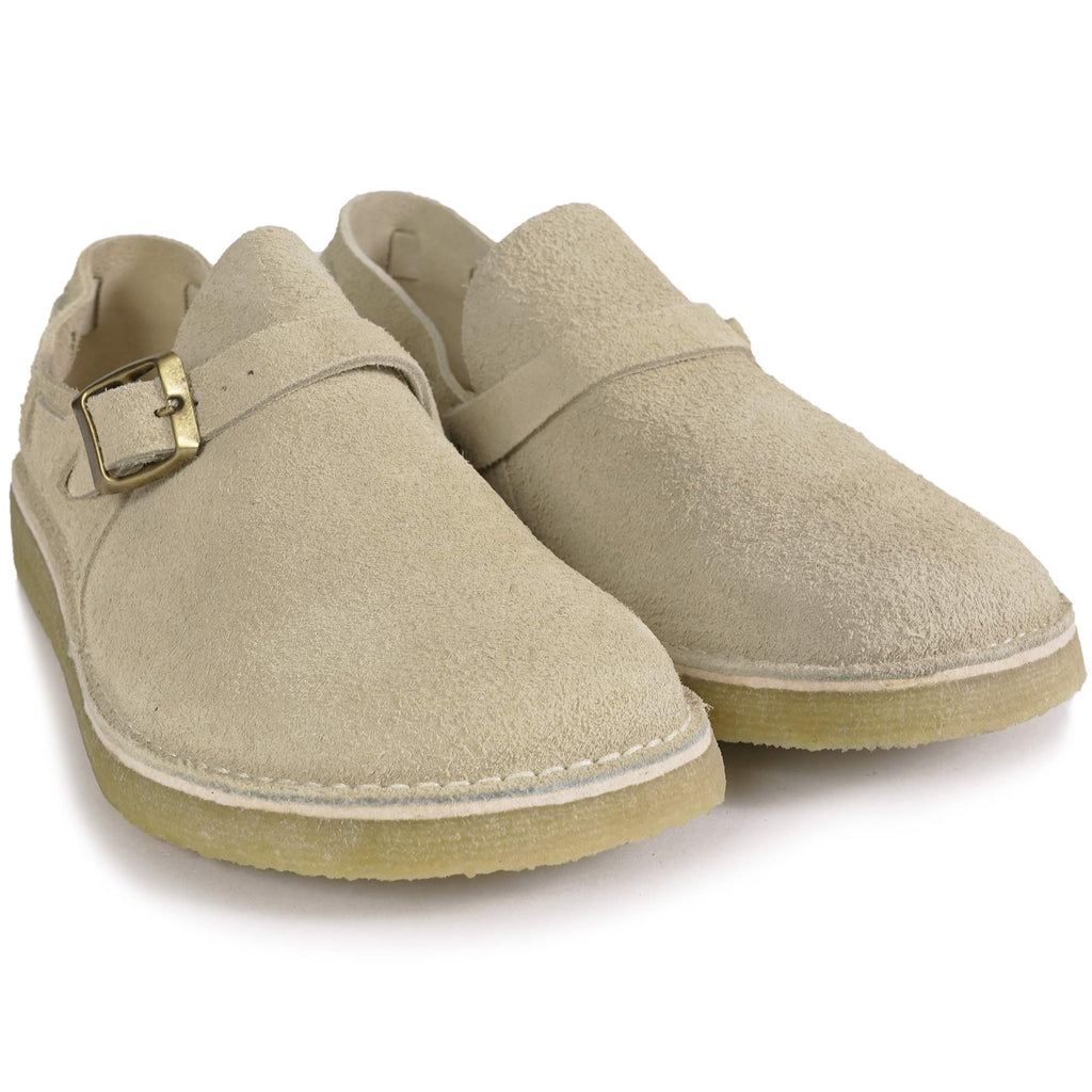 Corso Suede Buckle Monk Shoes - Sand Brown