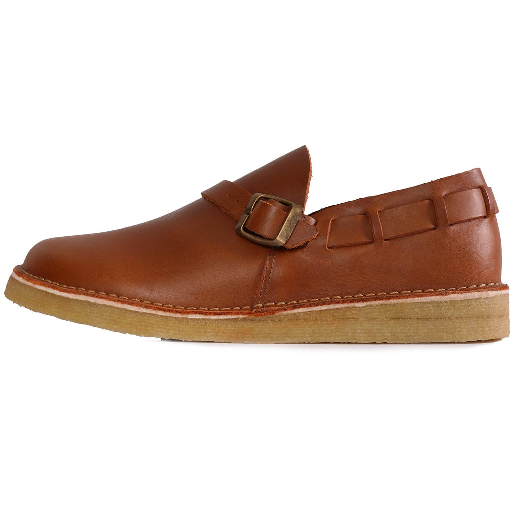Yogi Corso Leather Buckle Monk Shoes - Burnt Orange