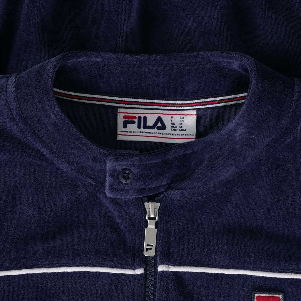 Fila Vintage Fonzo Velour Track Top - Navy