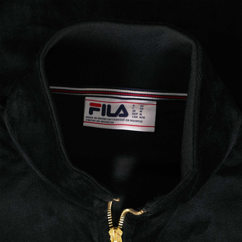 Fila Vintage Falken Velour Track Top - Black