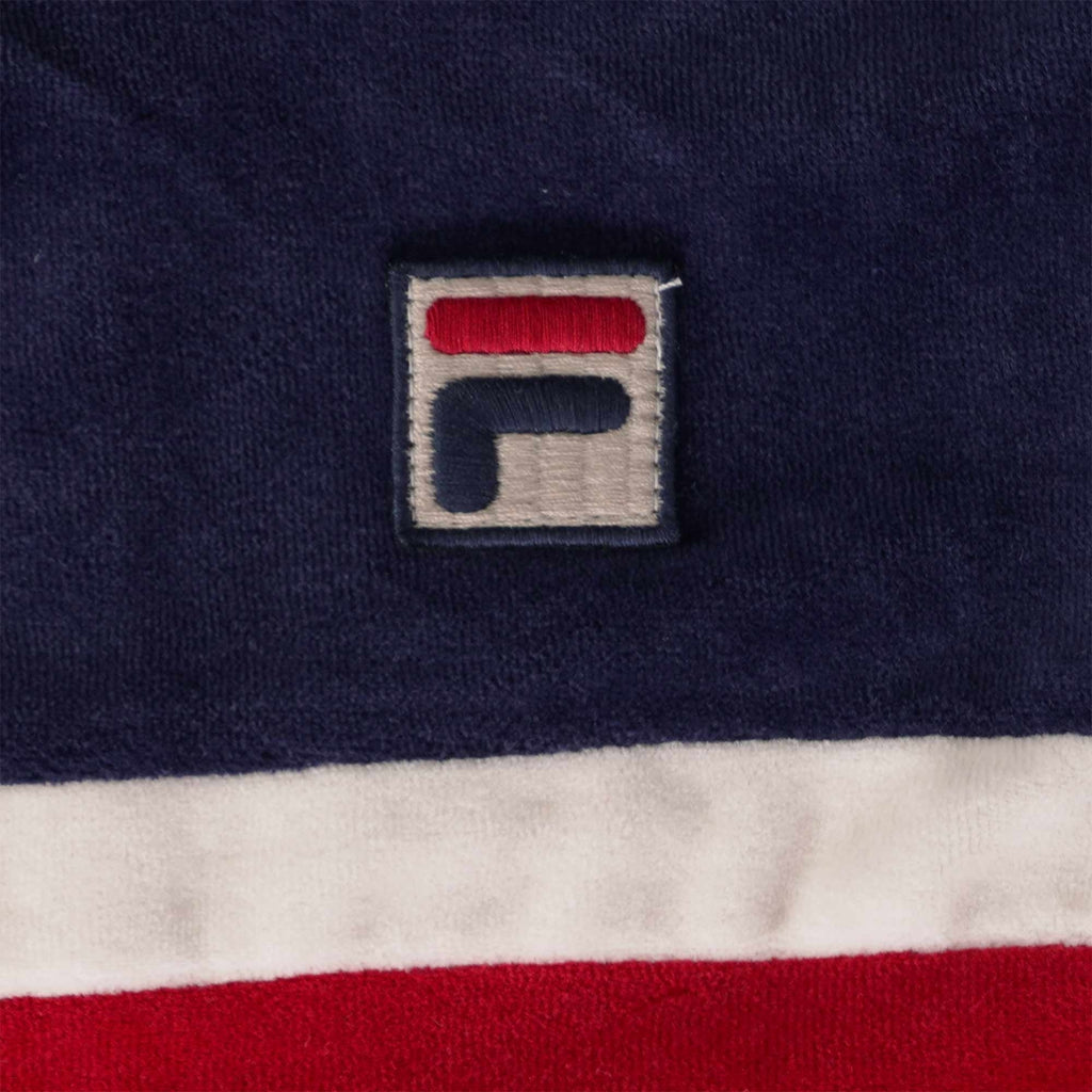 Fila Vintage Decker Colour Blocked Velour Track Top - Gardenia