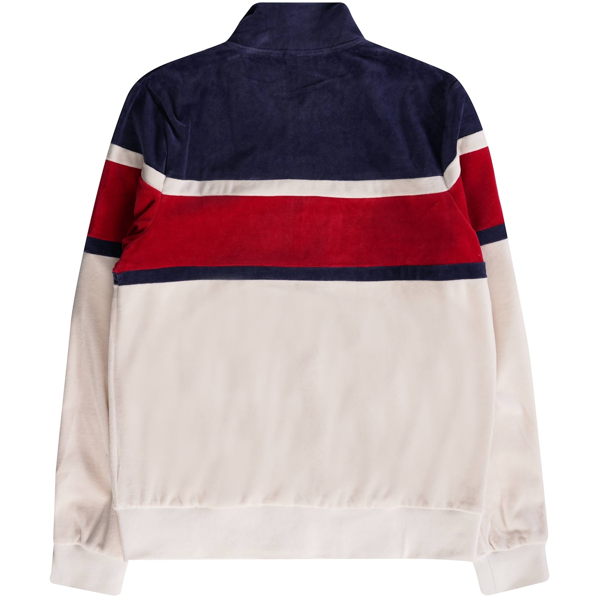 Fila Vintage Decker Colour Blocked Velour Track Top - Gardenia