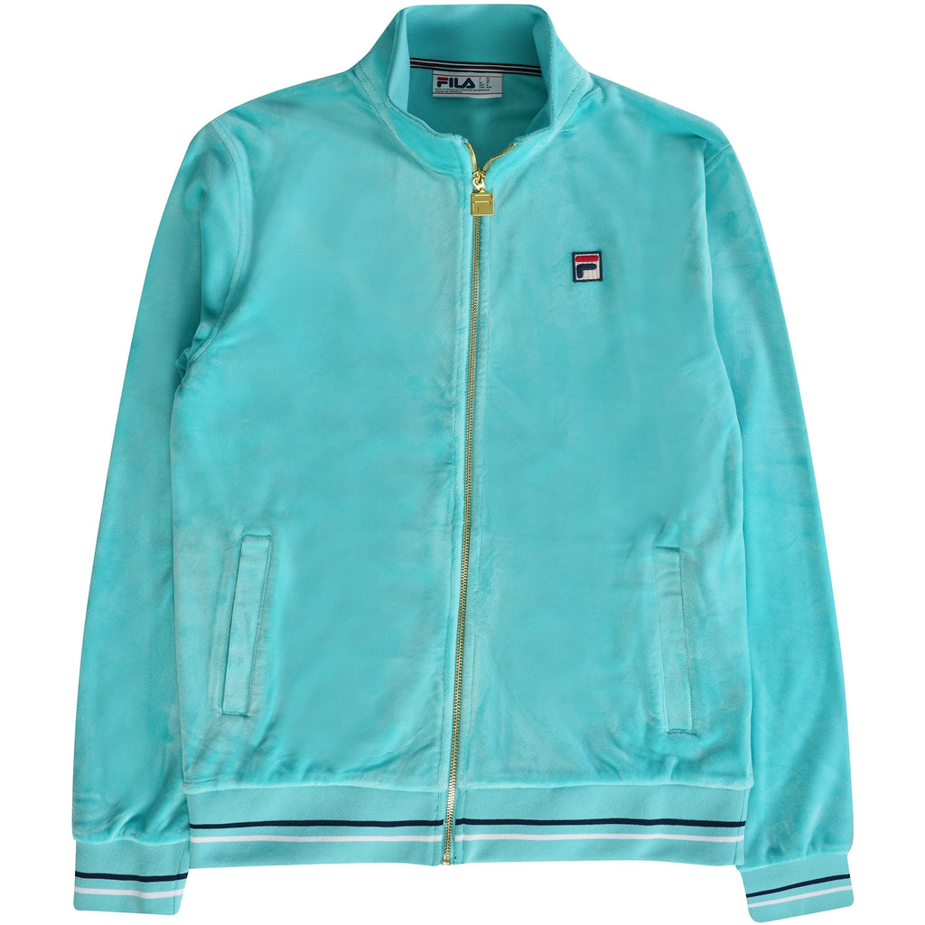 Fila Vintage Falken Velour Track Top - Aruba Blue