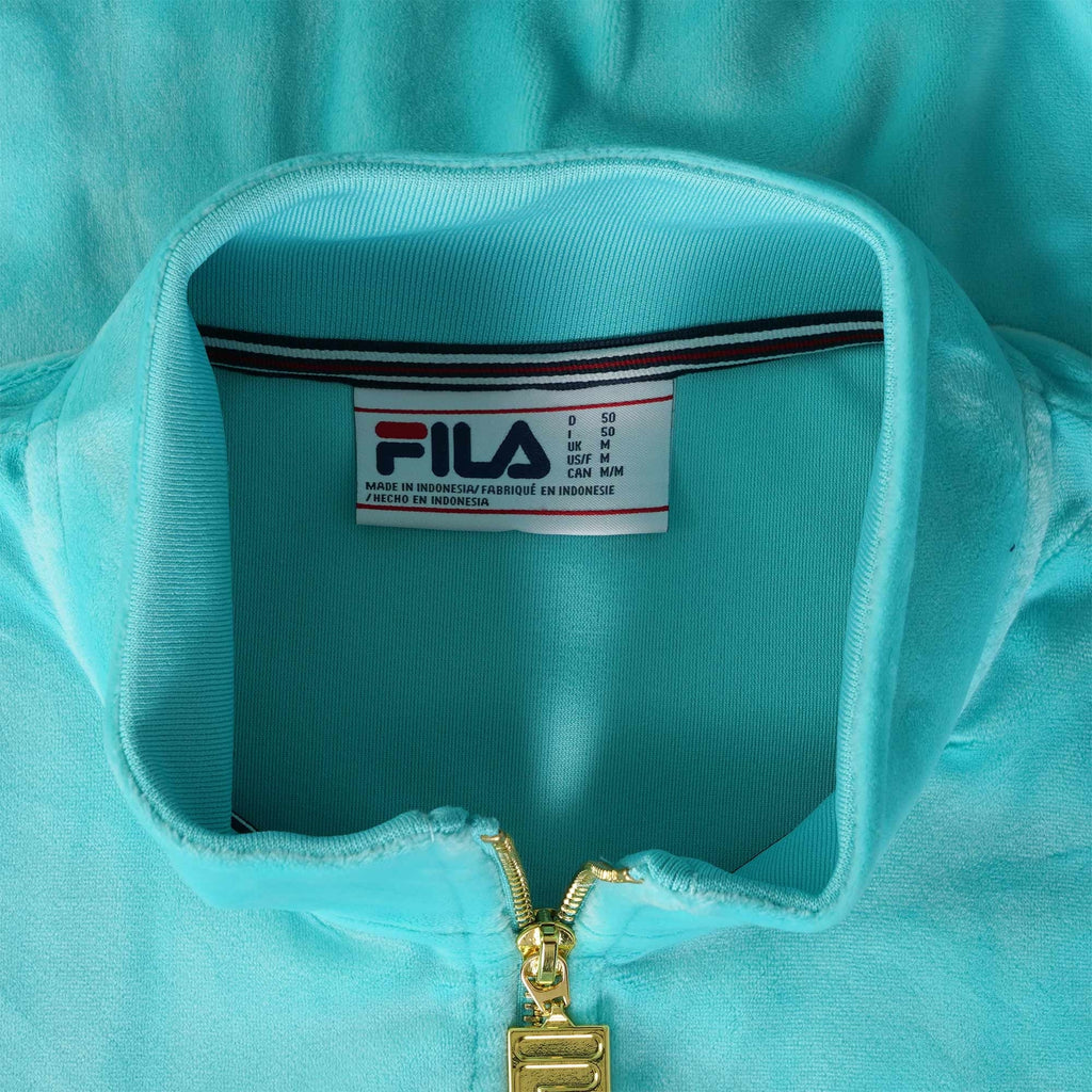 Fila Vintage Falken Velour Track Top - Aruba Blue