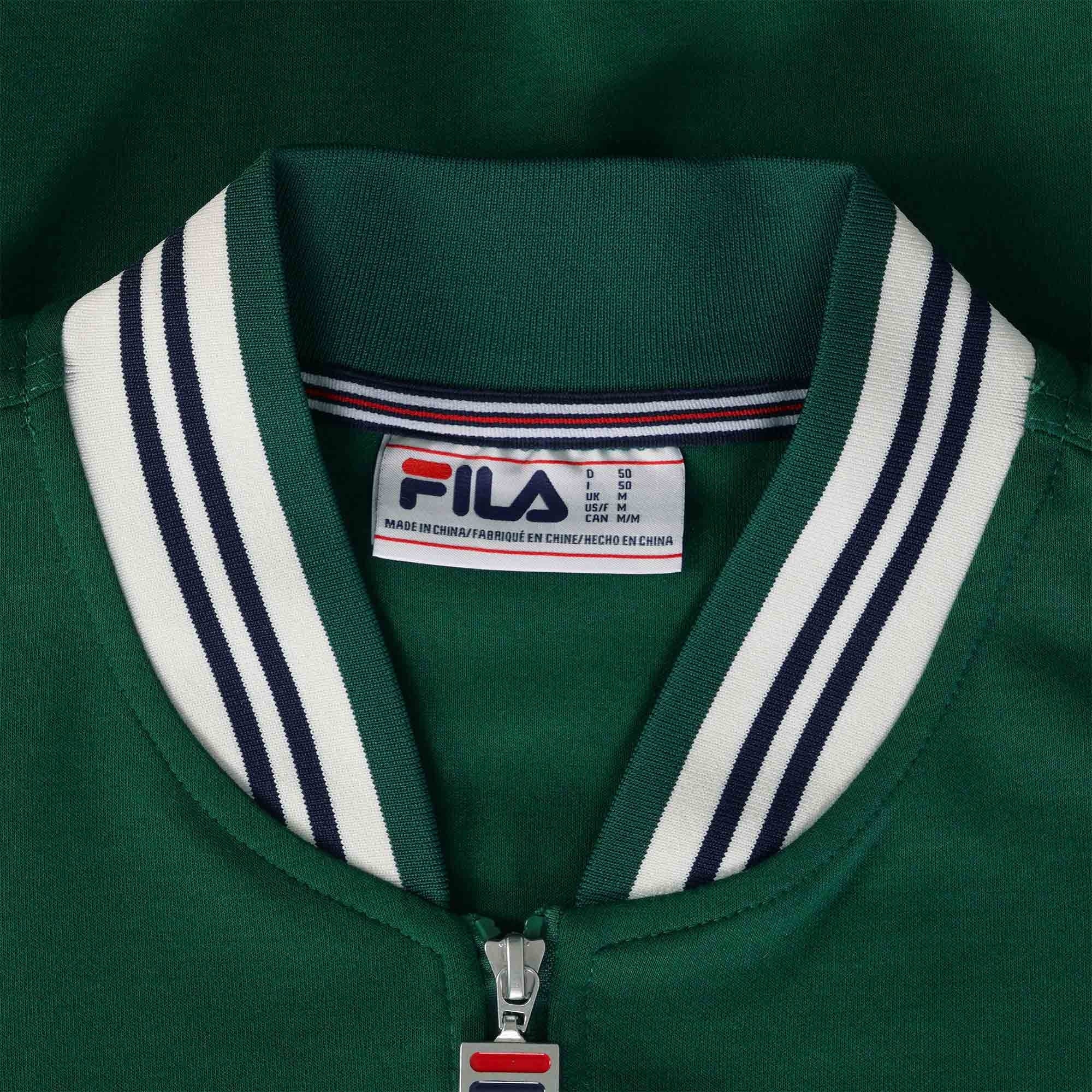 Fila Vintage Settanta Baseball Track Jacket - Botanical Green