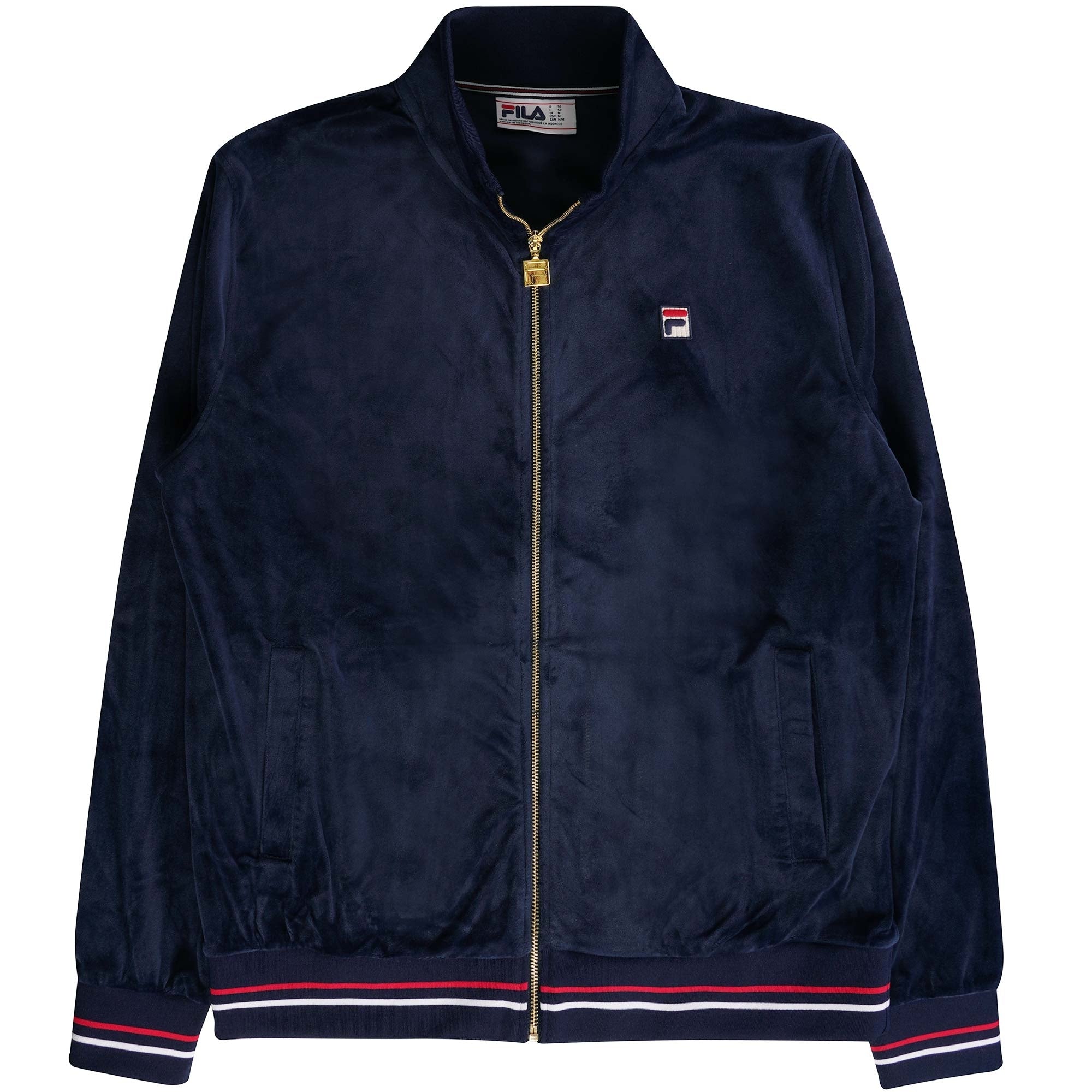 Fila Vintage Falken Velour Track Top - Navy