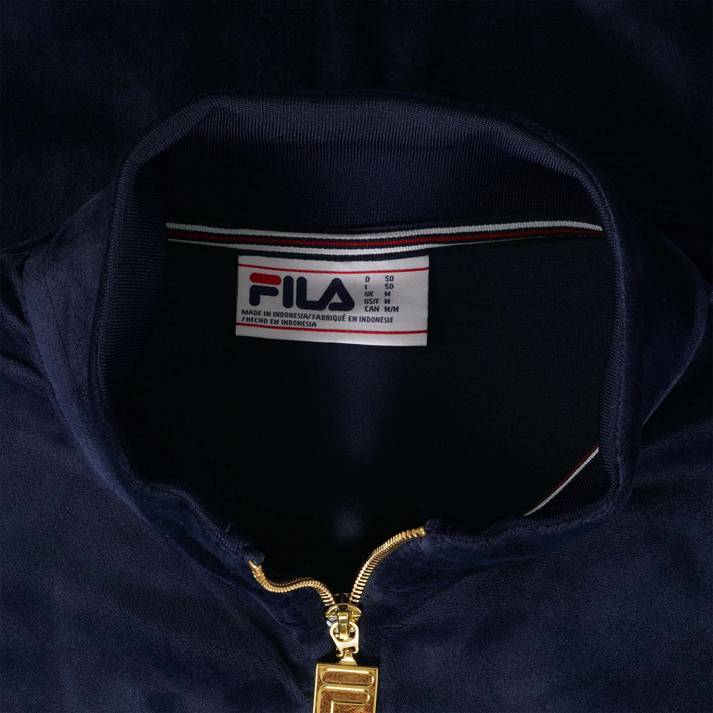 Fila Vintage Falken Velour Track Top - Navy