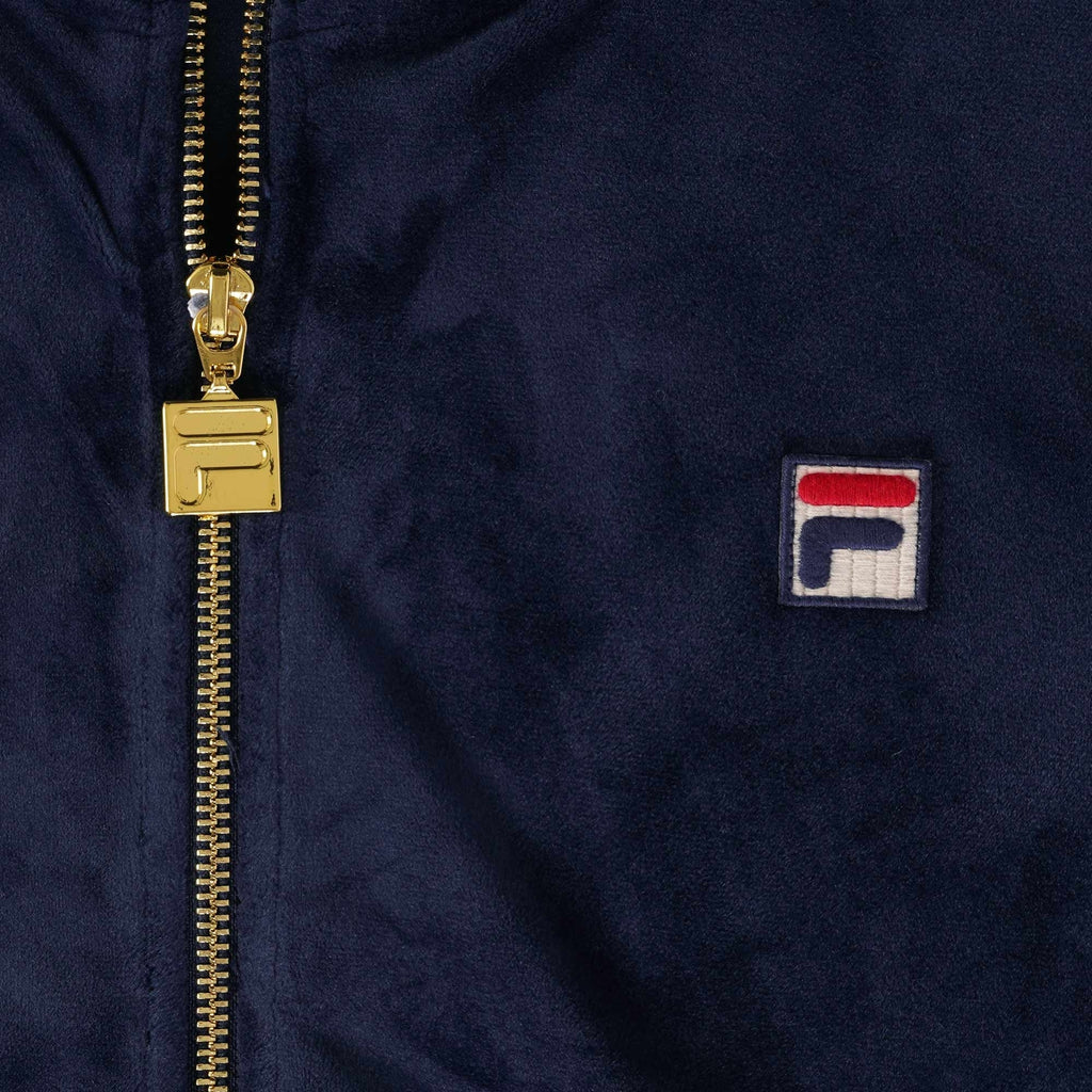 Fila Vintage Falken Velour Track Top - Navy
