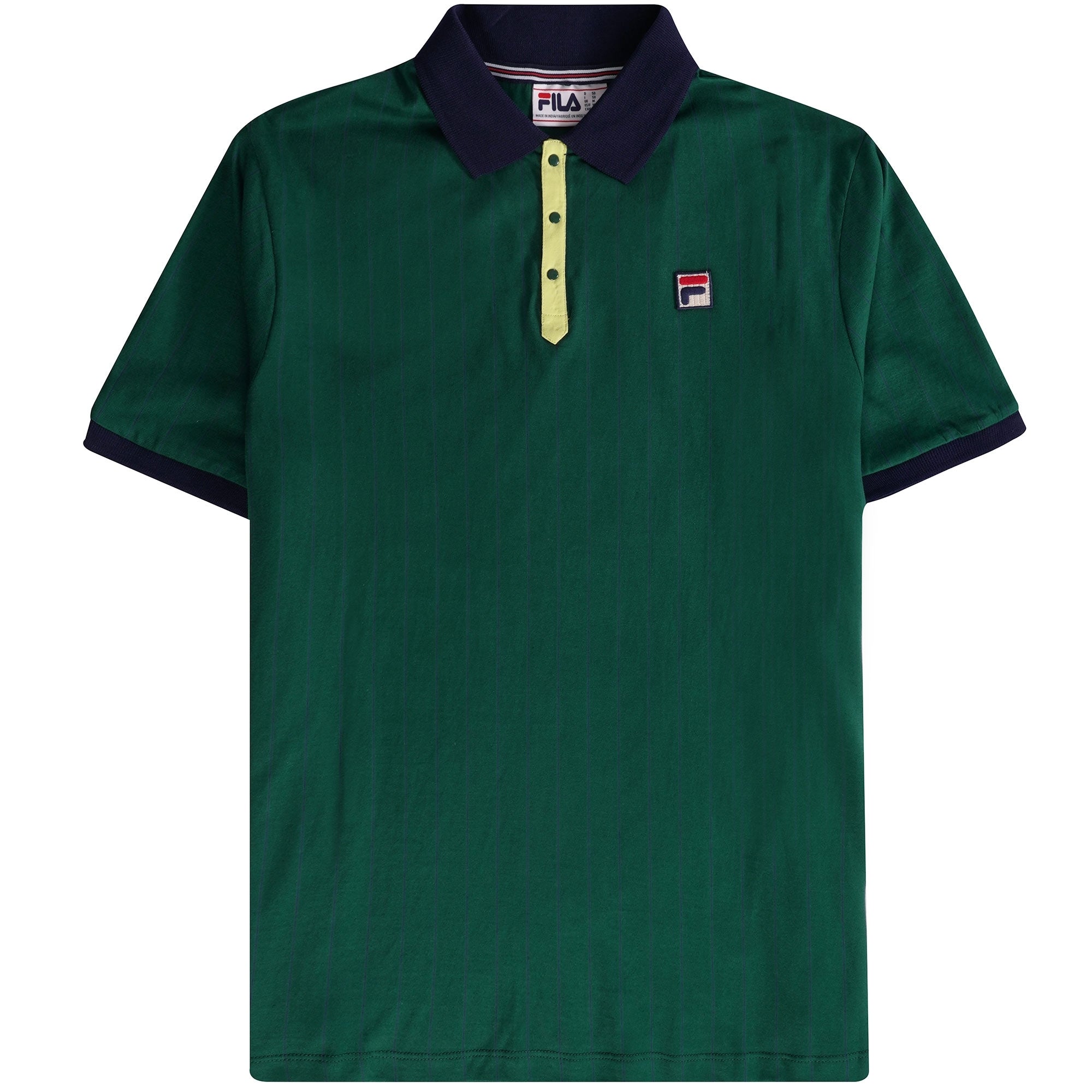 Fila Vintage BB1 Classic Vintage Striped Polo Shirt - Botanical Green