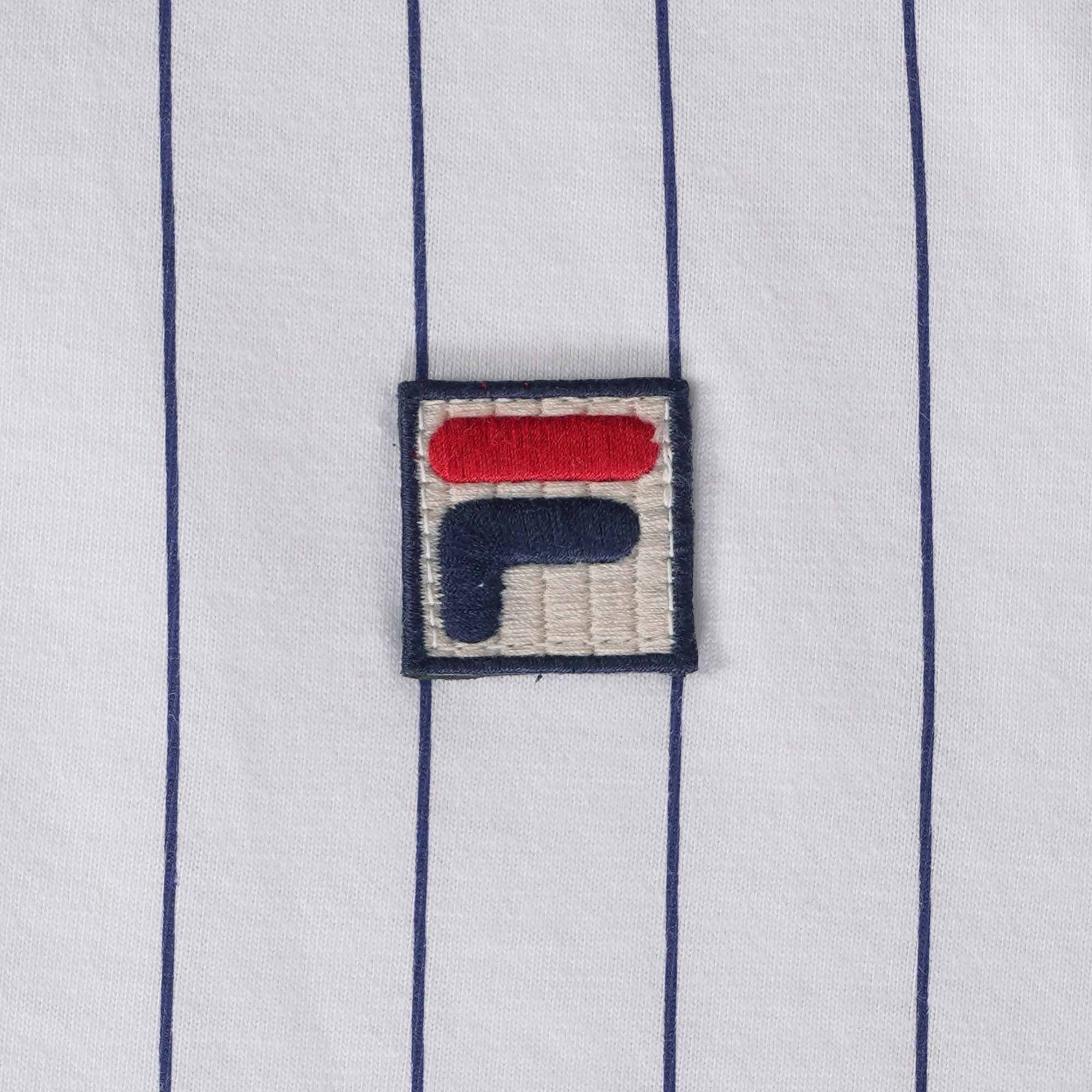 Fila Vintage BB1 Classic Vintage Striped Polo Shirt - White
