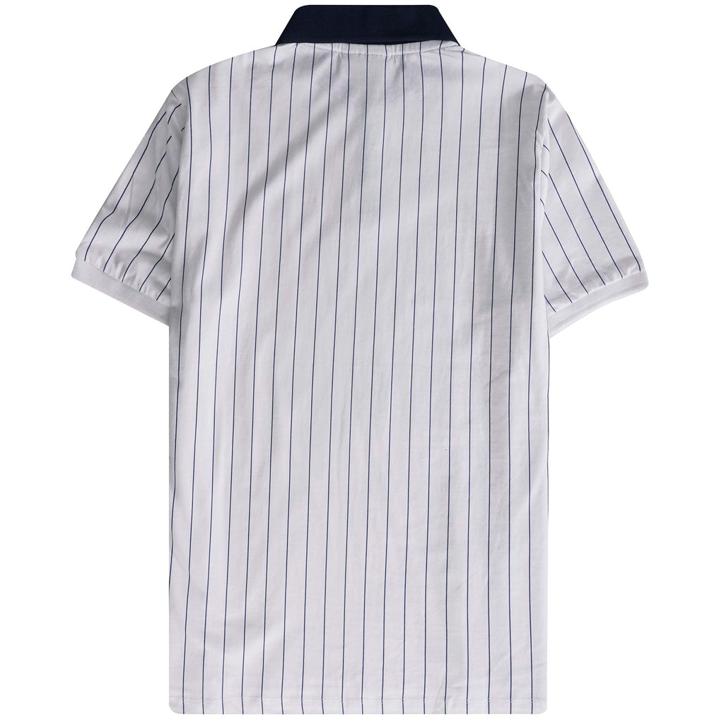 Fila Vintage BB1 Classic Vintage Striped Polo Shirt - White