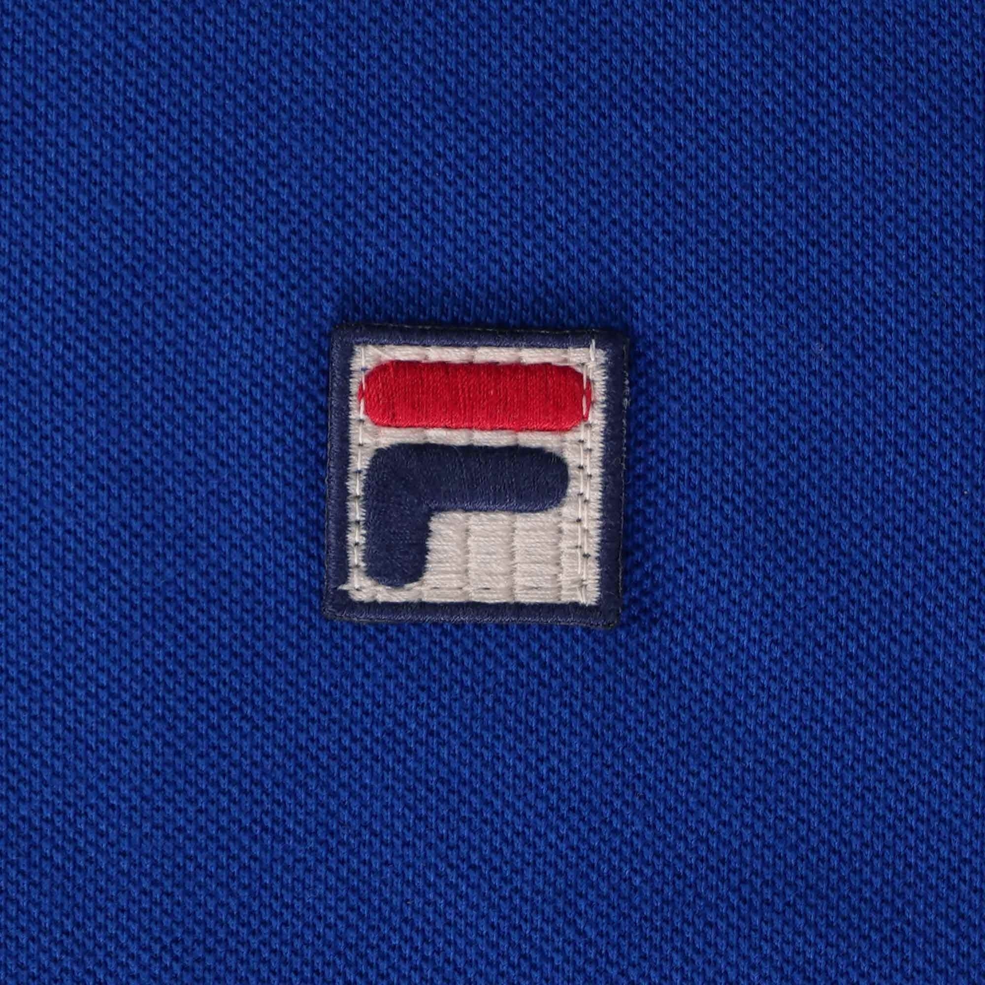 Fila Vintage Faraz Tipped Rib Polo Shirt - Bright Blue