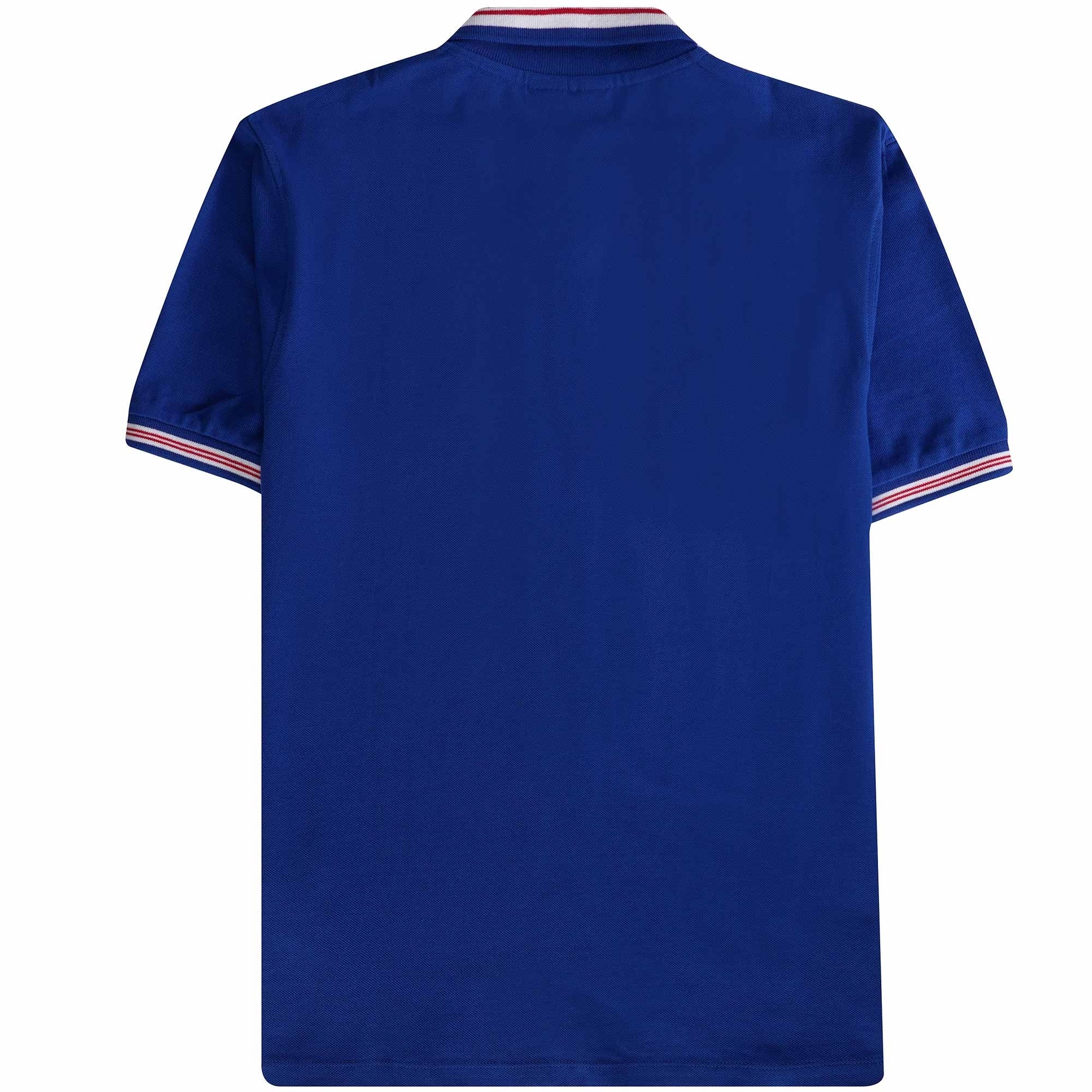 Fila Vintage Faraz Tipped Rib Polo Shirt - Bright Blue