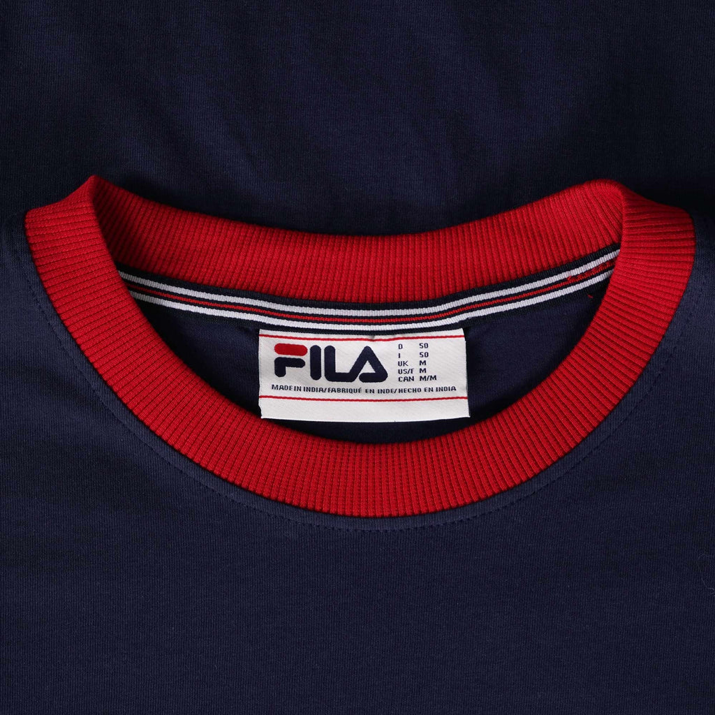 Fila Vintage Marconi Essential Ringer T-Shirt - Navy
