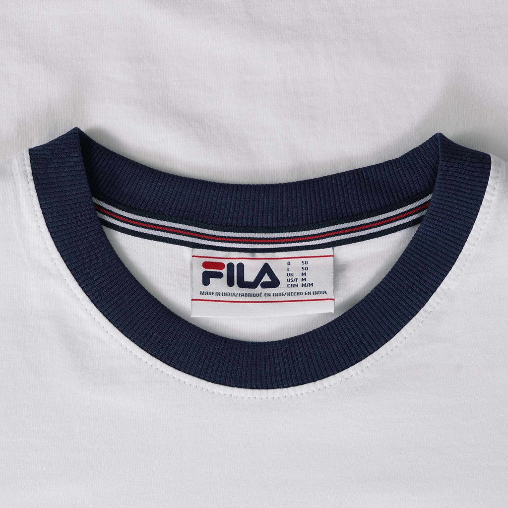 Fila Vintage Marconi Essential Ringer T-Shirt - White