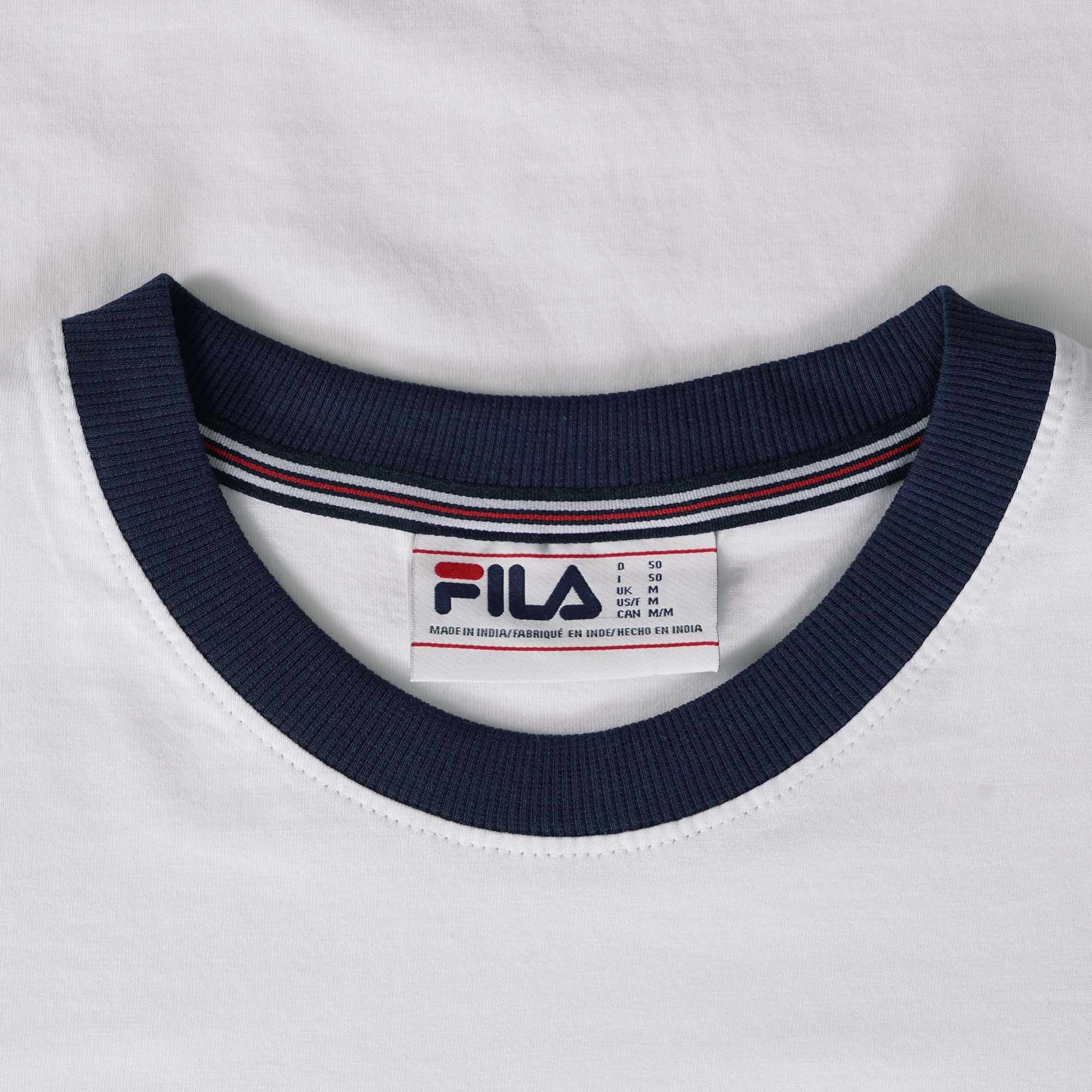 Fila Vintage Marconi Essential Ringer T-Shirt - White