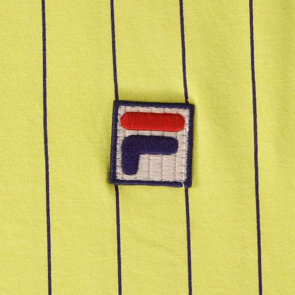 Fila Vintage BB1 Classic Vintage Striped Polo Shirt - Limelight