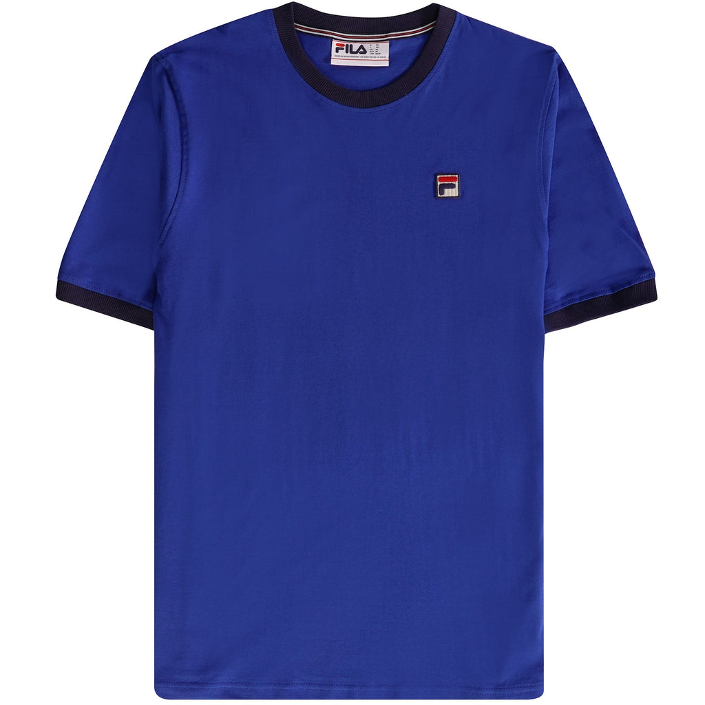 Fila Vintage Marconi Essential Ringer T-Shirt - Bright Blue