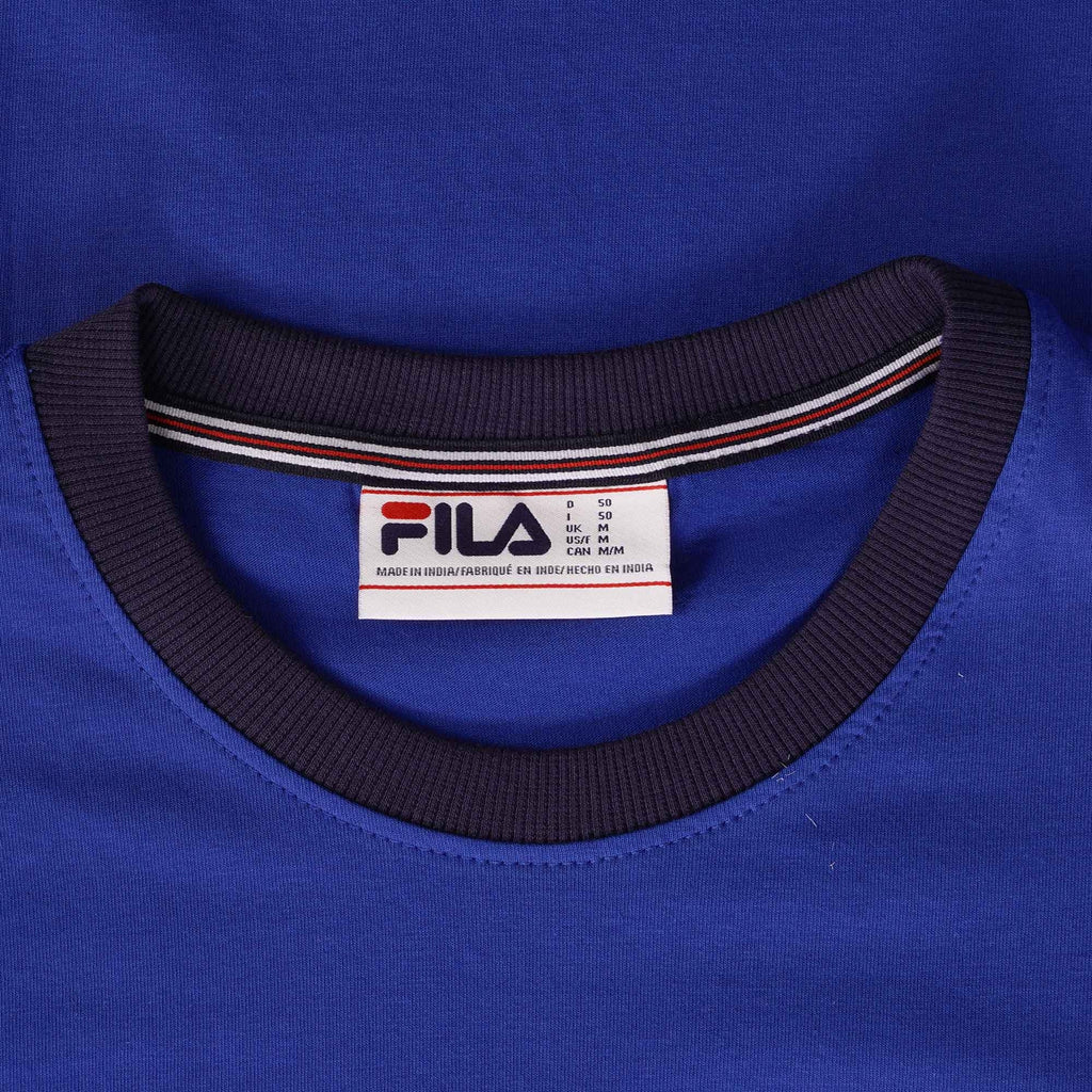 Fila Vintage Marconi Essential Ringer T-Shirt - Bright Blue