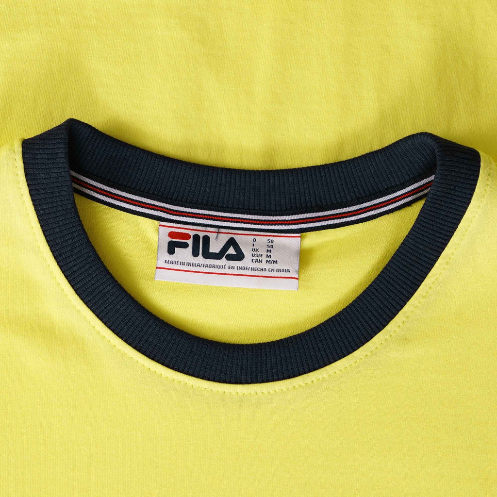 Fila Vintage Marconi Essential Ringer T-Shirt - Limelight