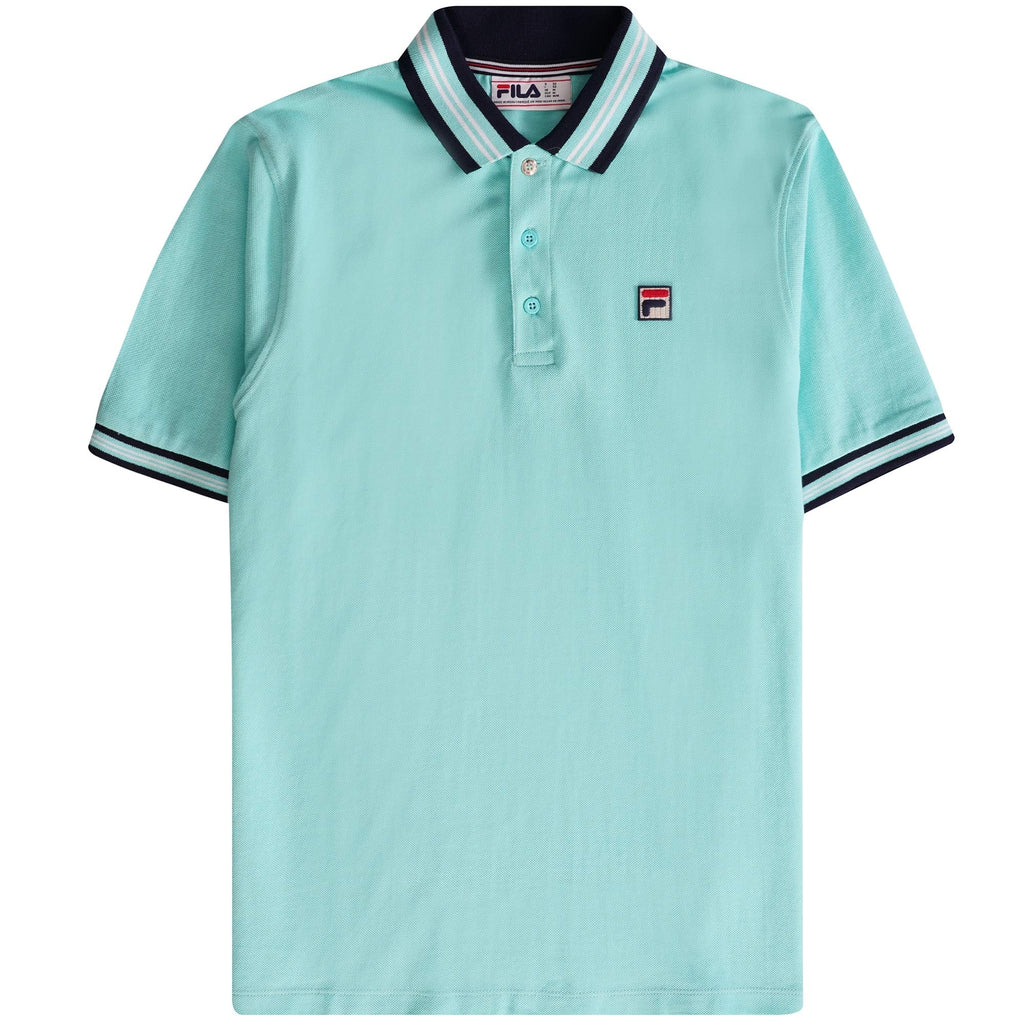 Fila Vintage Faraz Tipped Rib Polo Shirt - Aruba