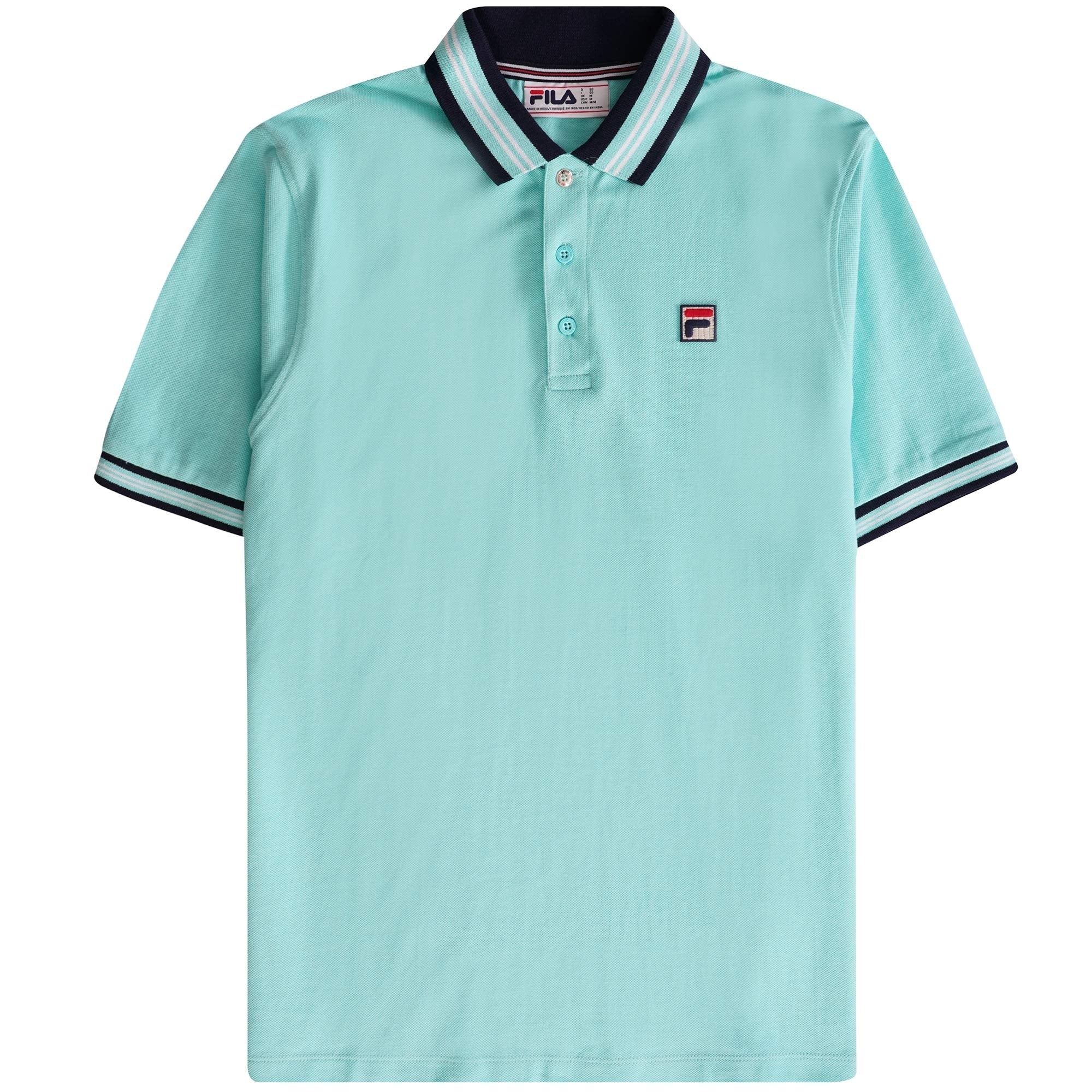 Fila Vintage Faraz Tipped Rib Polo Shirt - Aruba