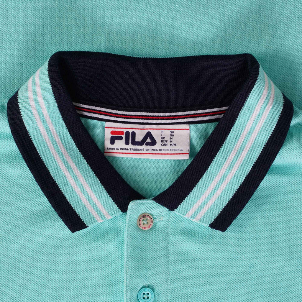 Fila Vintage Faraz Tipped Rib Polo Shirt - Aruba