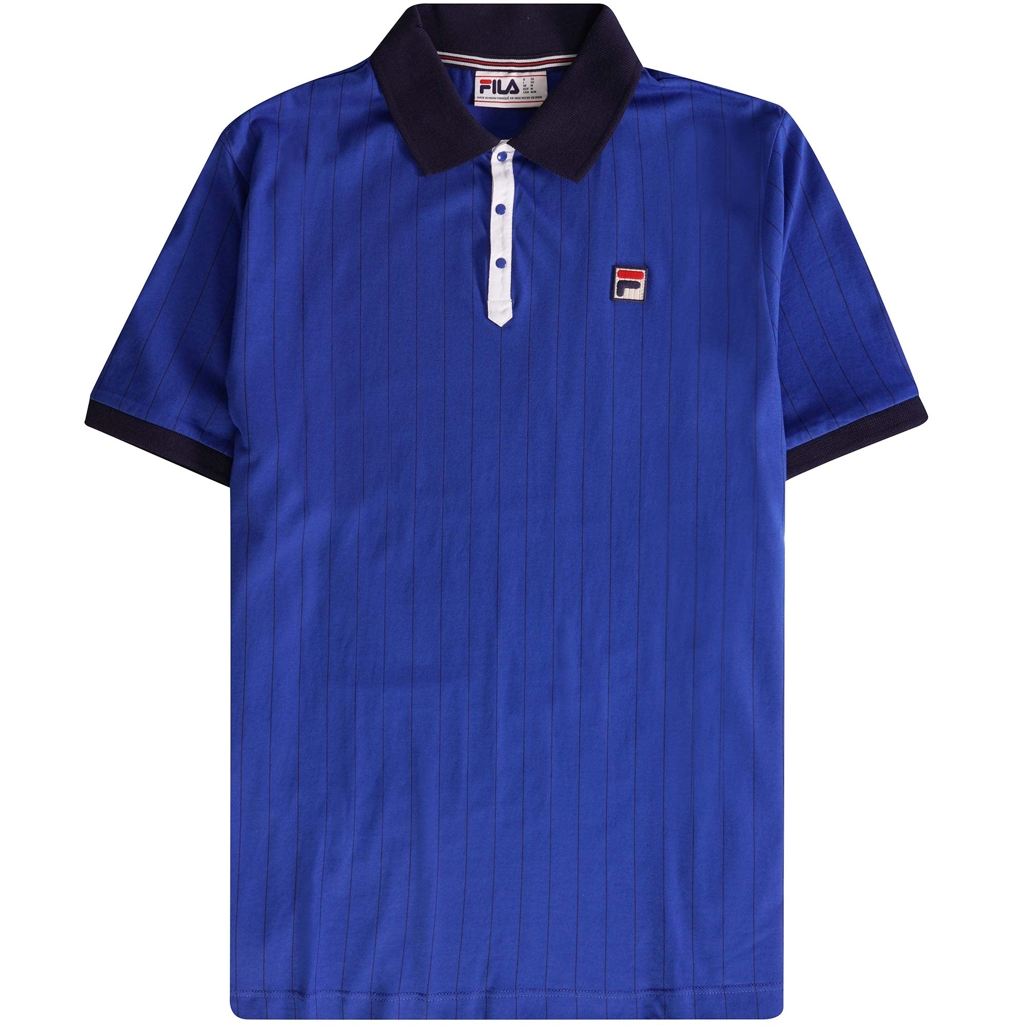Fila Vintage BB1 Classic Vintage Striped Polo Shirt - Bright Blue