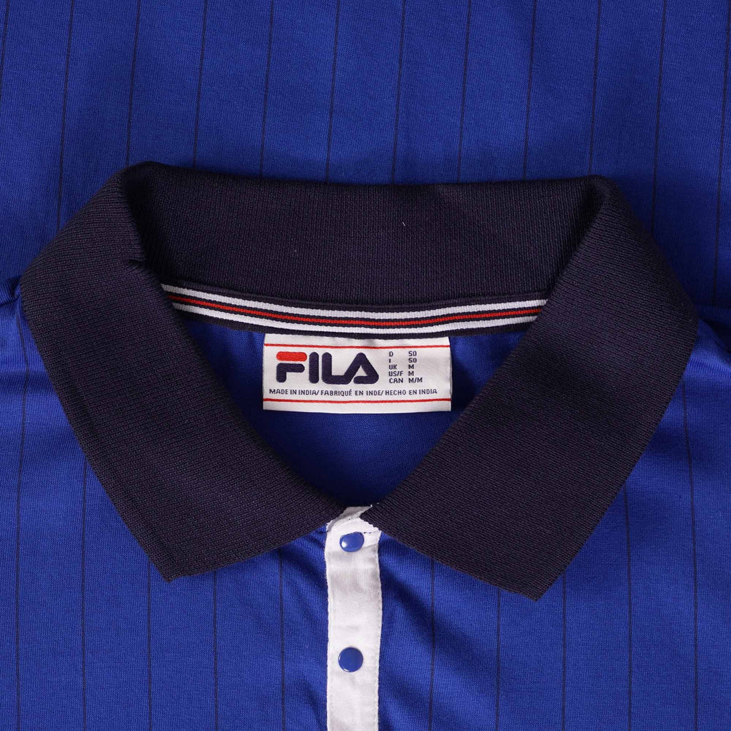 Fila Vintage BB1 Classic Vintage Striped Polo Shirt - Bright Blue