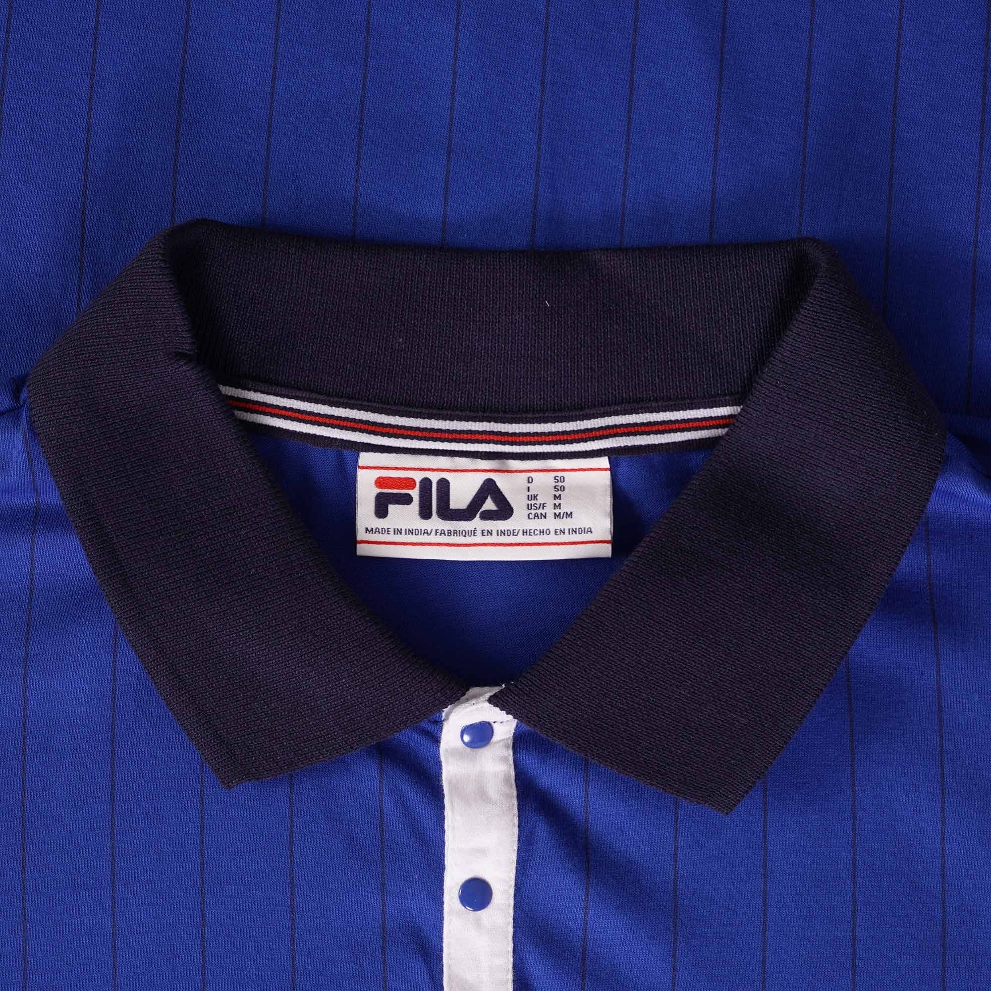 Fila Vintage BB1 Classic Vintage Striped Polo Shirt - Bright Blue