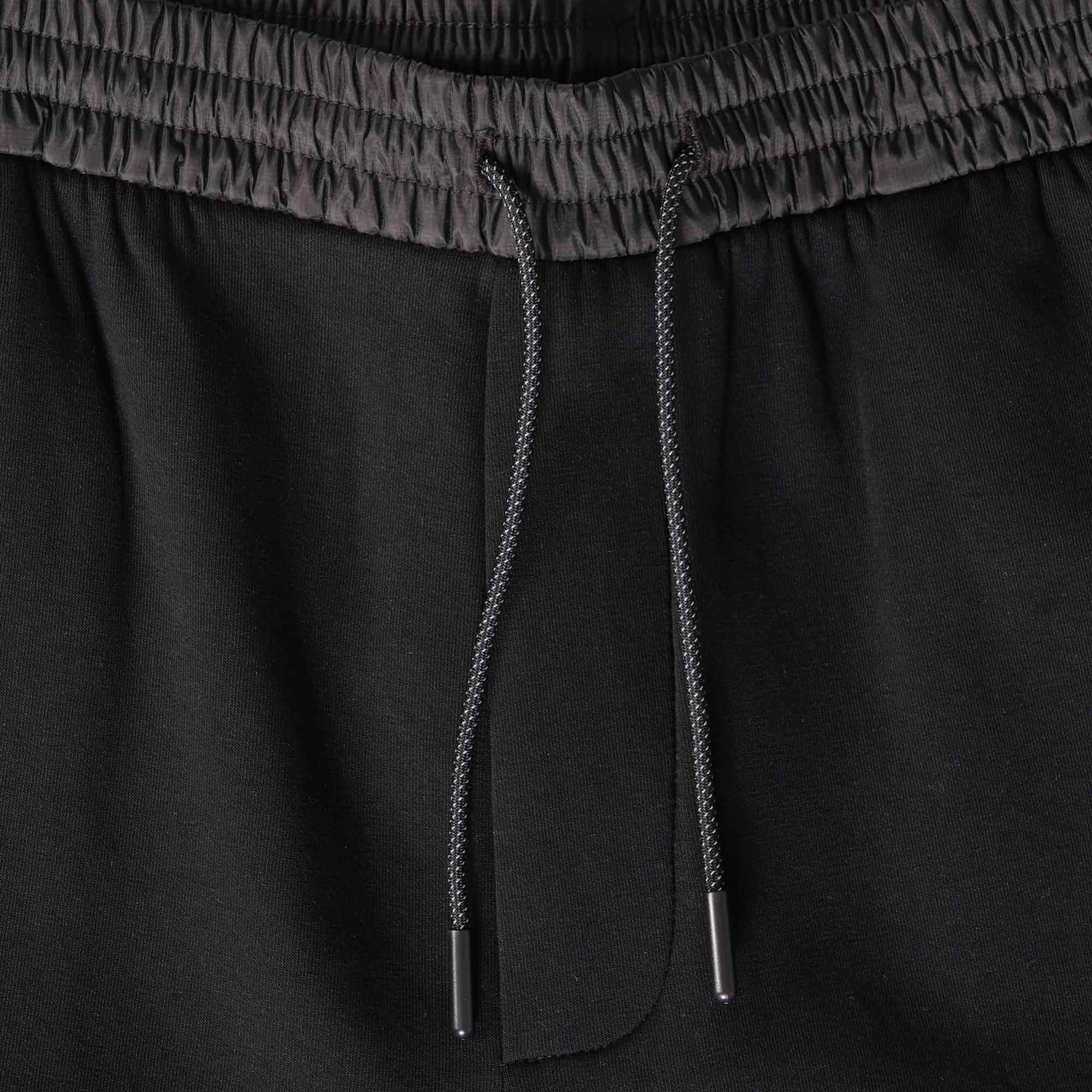Emporio Armani Travel Essentials Double-Jersey Drawstring Board Shorts - Black