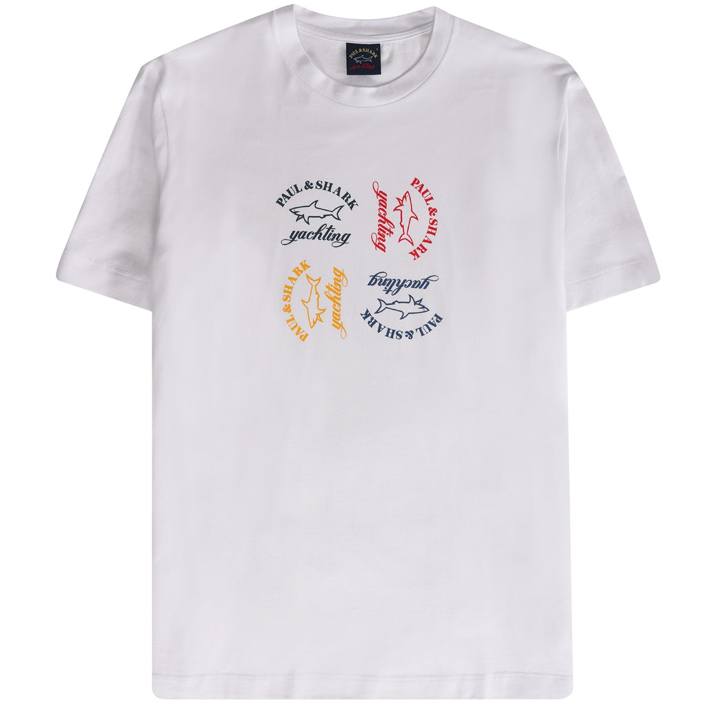 Paul and Shark Logo T-Shirt - White